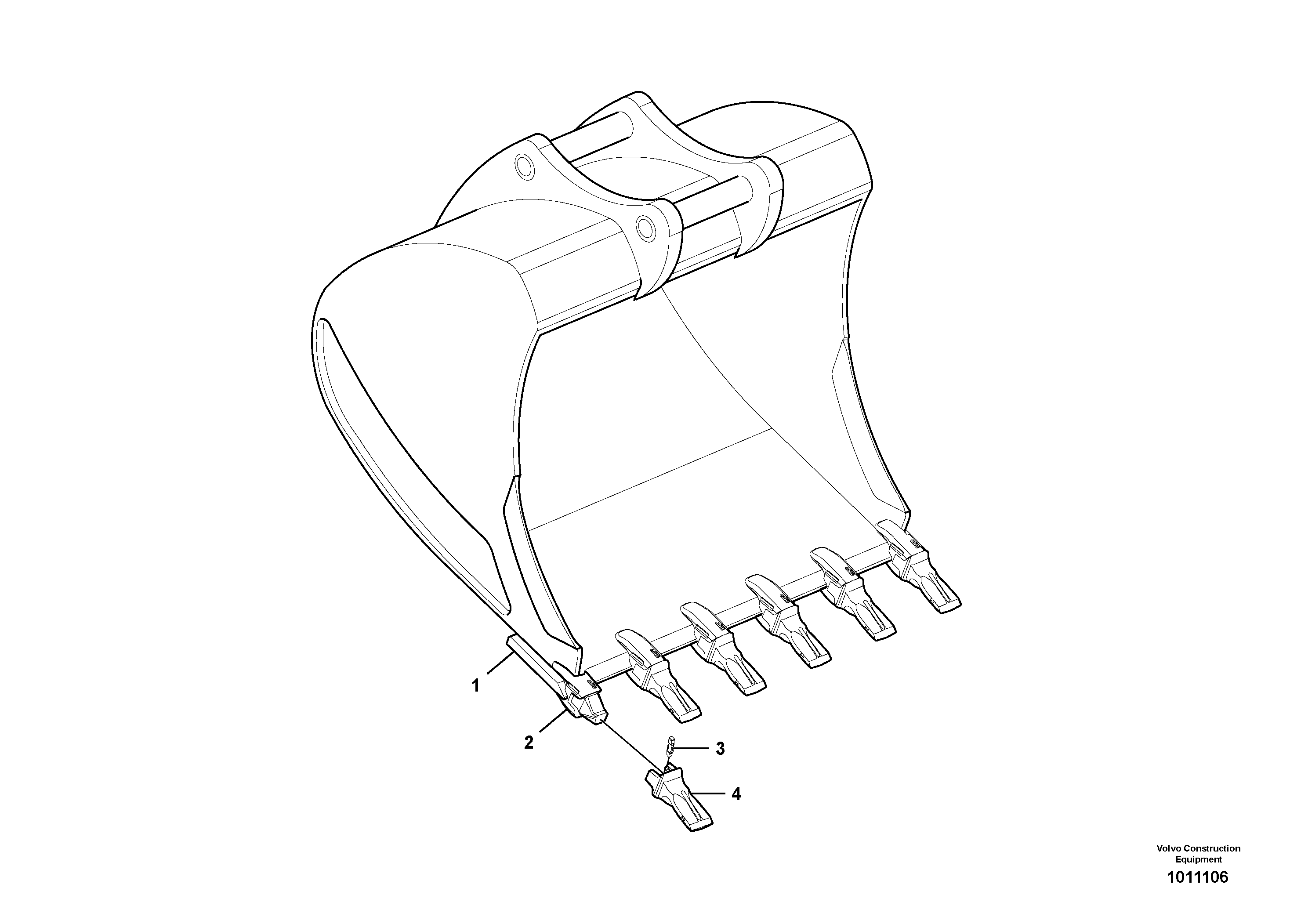 Схема запчастей Volvo EC360C - 25967 Buckets for Quickfit ATTACHMENTS ATTACHMENTS EXCAVATORS BUCKETS&HAMMERS, GEN. B/C