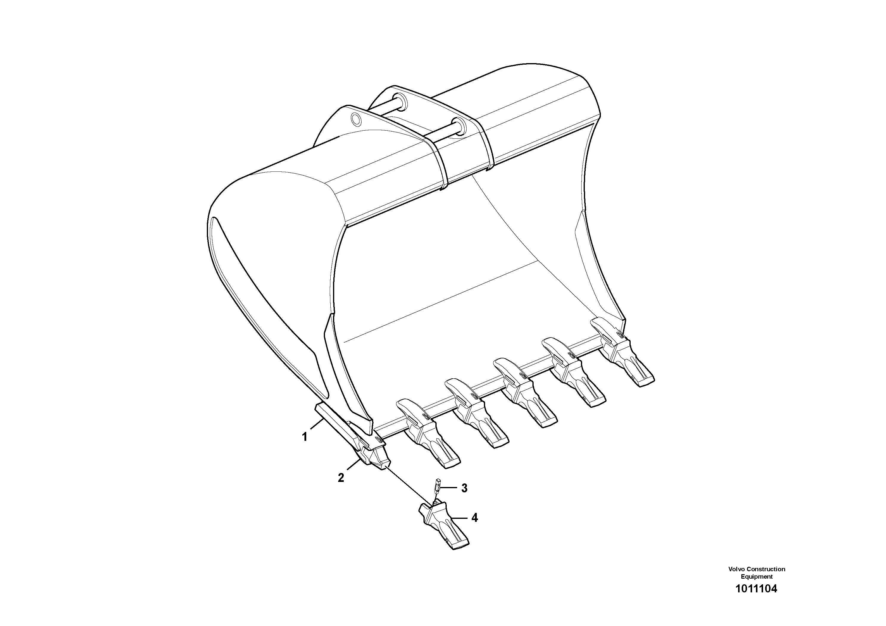 Схема запчастей Volvo EC360C - 52492 Buckets for Quickfit ATTACHMENTS ATTACHMENTS EXCAVATORS BUCKETS&HAMMERS, GEN. B/C