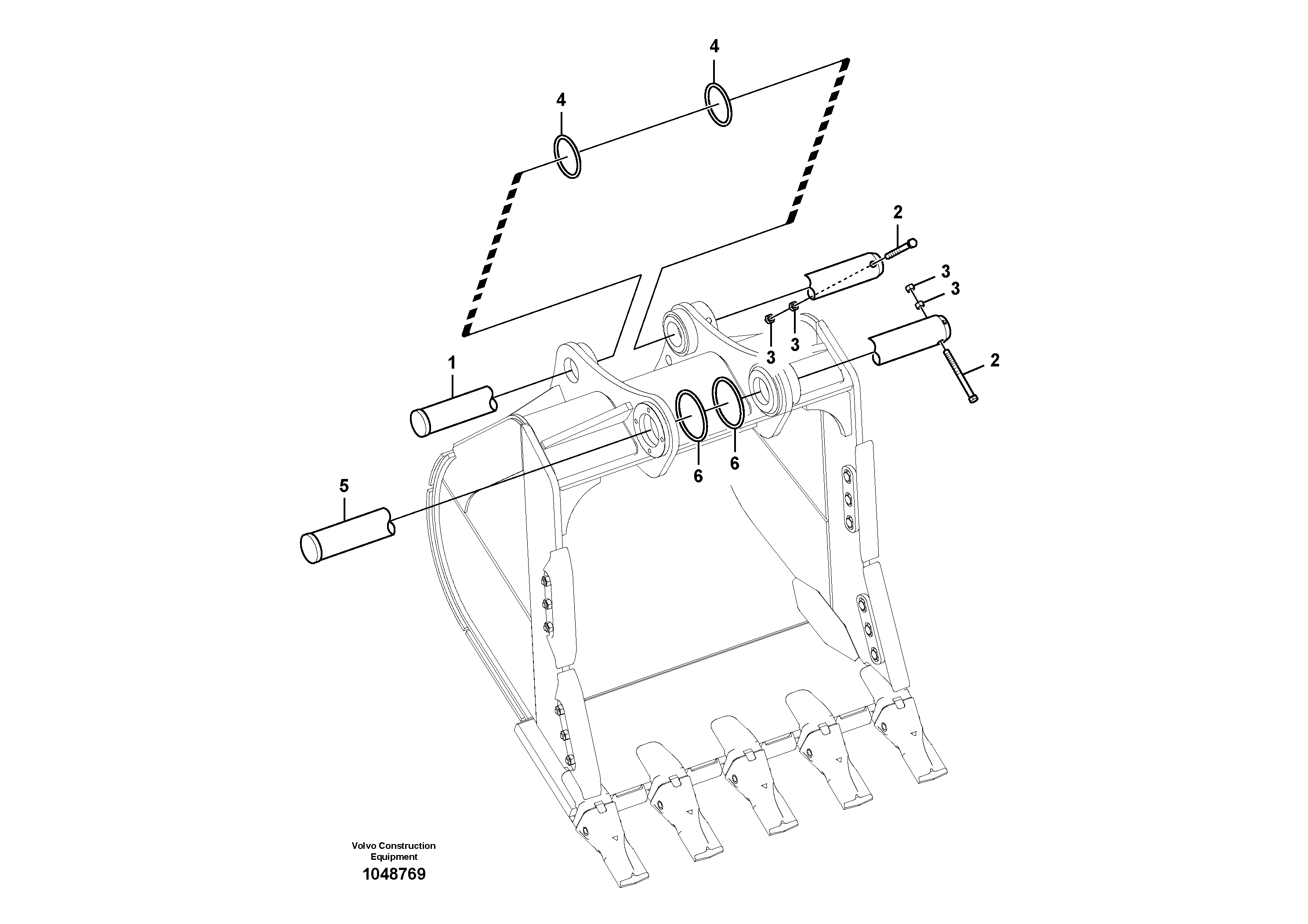 Схема запчастей Volvo EC360C - 53172 Links to bucket ATTACHMENTS ATTACHMENTS EXCAVATORS BUCKETS&HAMMERS, GEN. B/C
