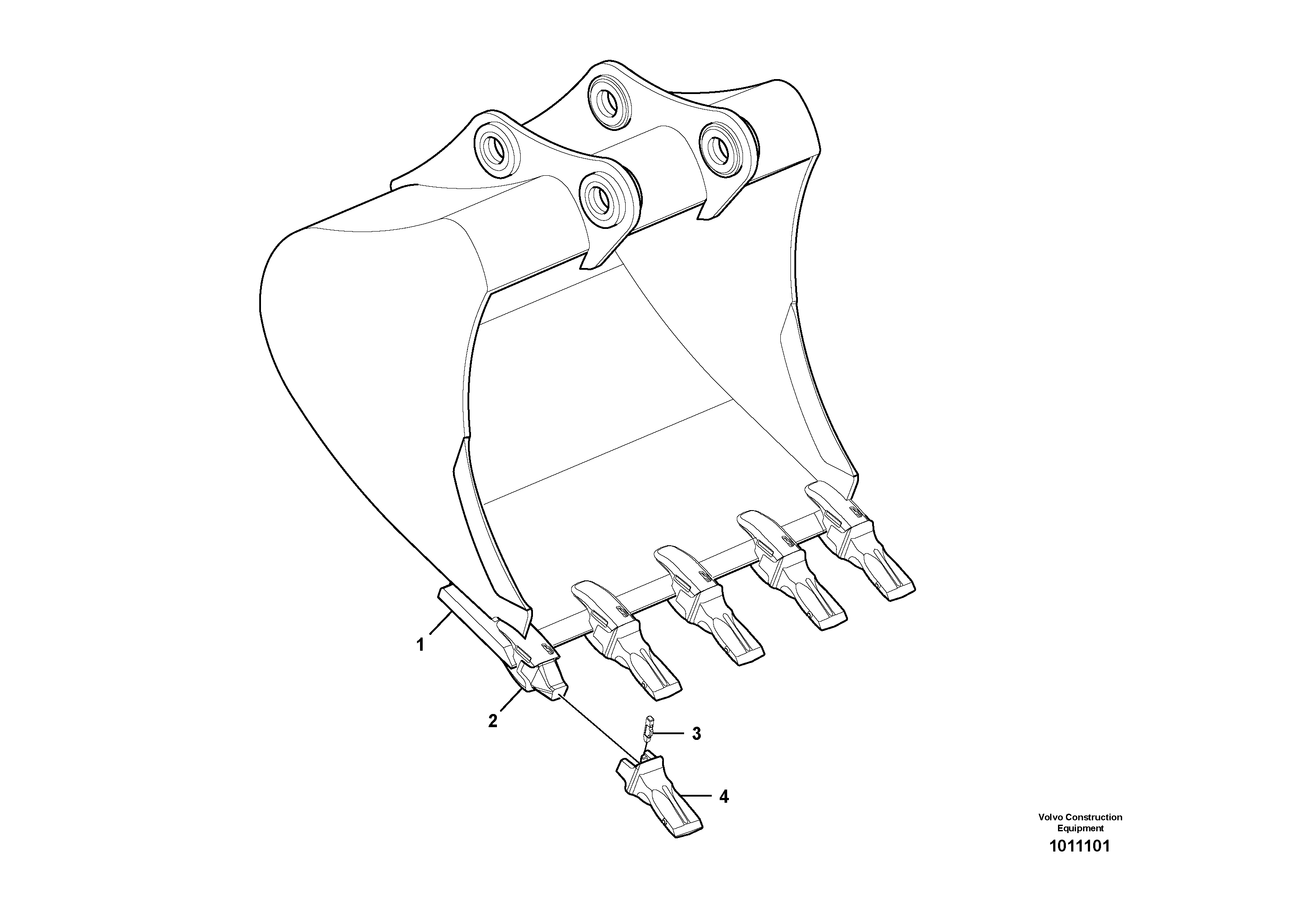Схема запчастей Volvo EC360C - 54159 Ковш ATTACHMENTS ATTACHMENTS EXCAVATORS BUCKETS&HAMMERS, GEN. B/C