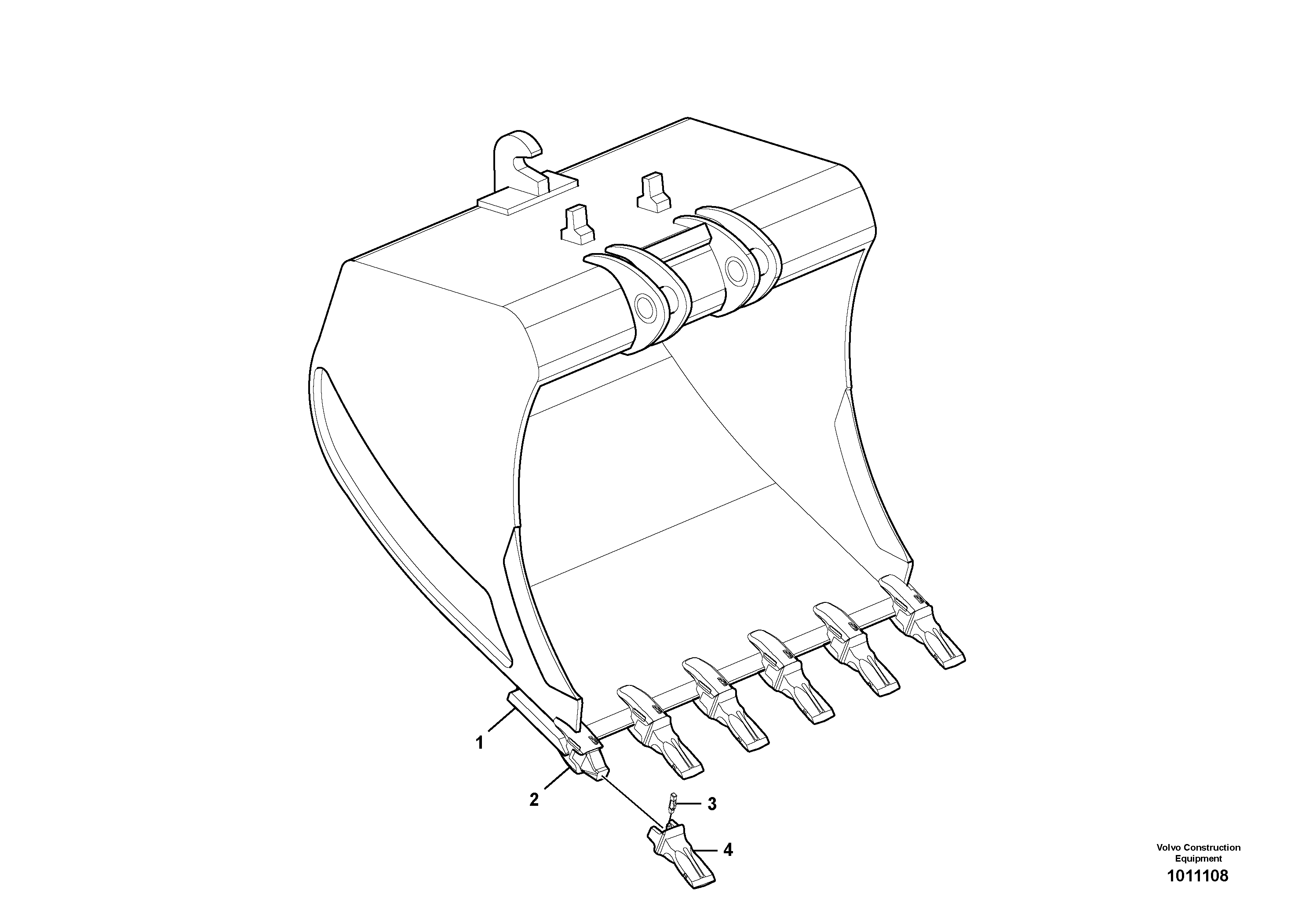 Схема запчастей Volvo EC360C - 54875 Buckets for Quickfit ATTACHMENTS ATTACHMENTS EXCAVATORS BUCKETS&HAMMERS, GEN. B/C