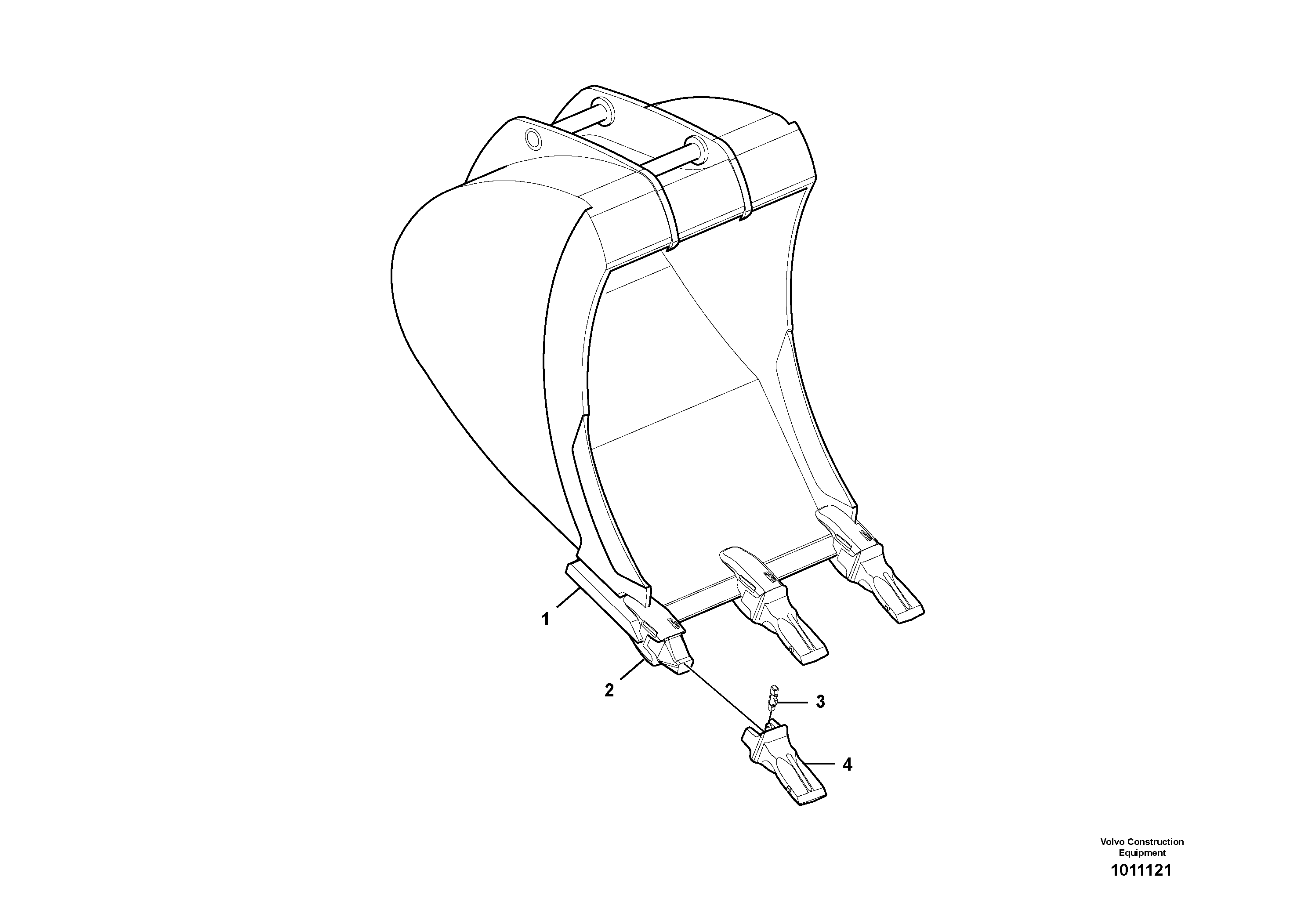 Схема запчастей Volvo EC360C - 55111 Buckets for Quickfit ATTACHMENTS ATTACHMENTS EXCAVATORS BUCKETS&HAMMERS, GEN. B/C
