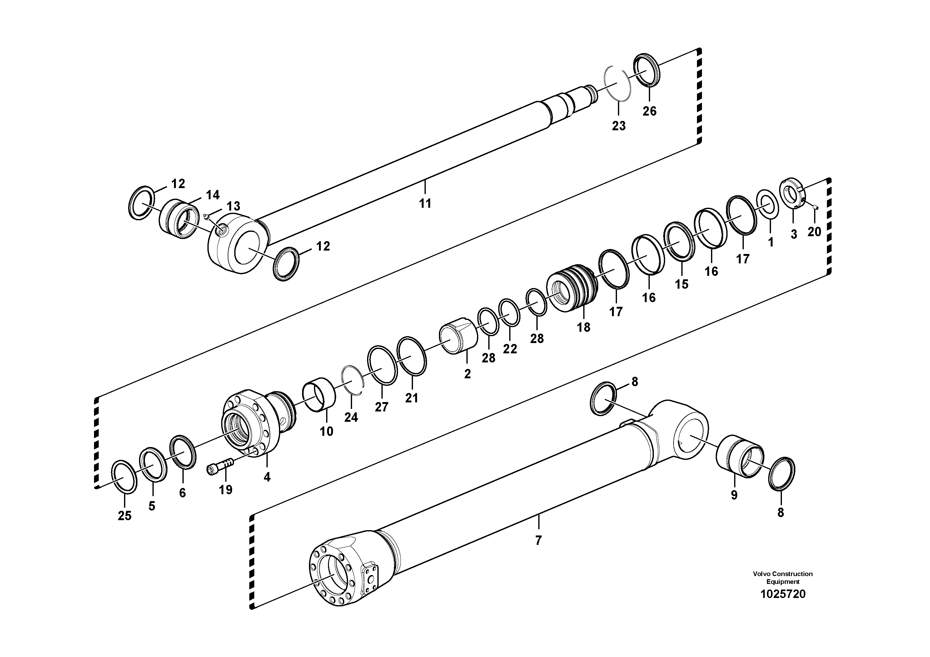 Схема запчастей Volvo EC360C - 90956 Цилиндр ковша EC360CHR HIGH REACH DEMOLITION