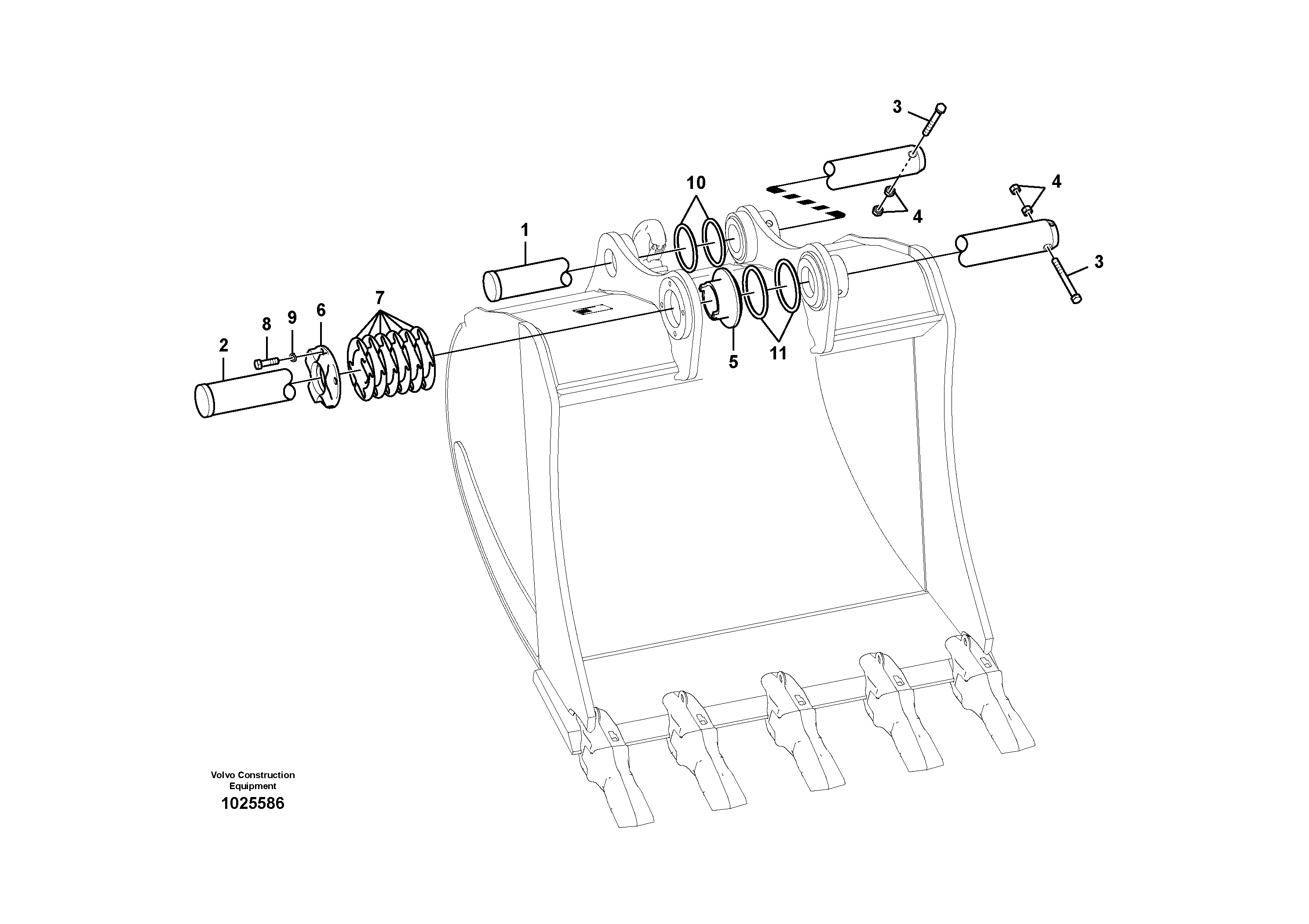 Схема запчастей Volvo EC360C - 9423 Links to bucket EC360C S/N 115001-