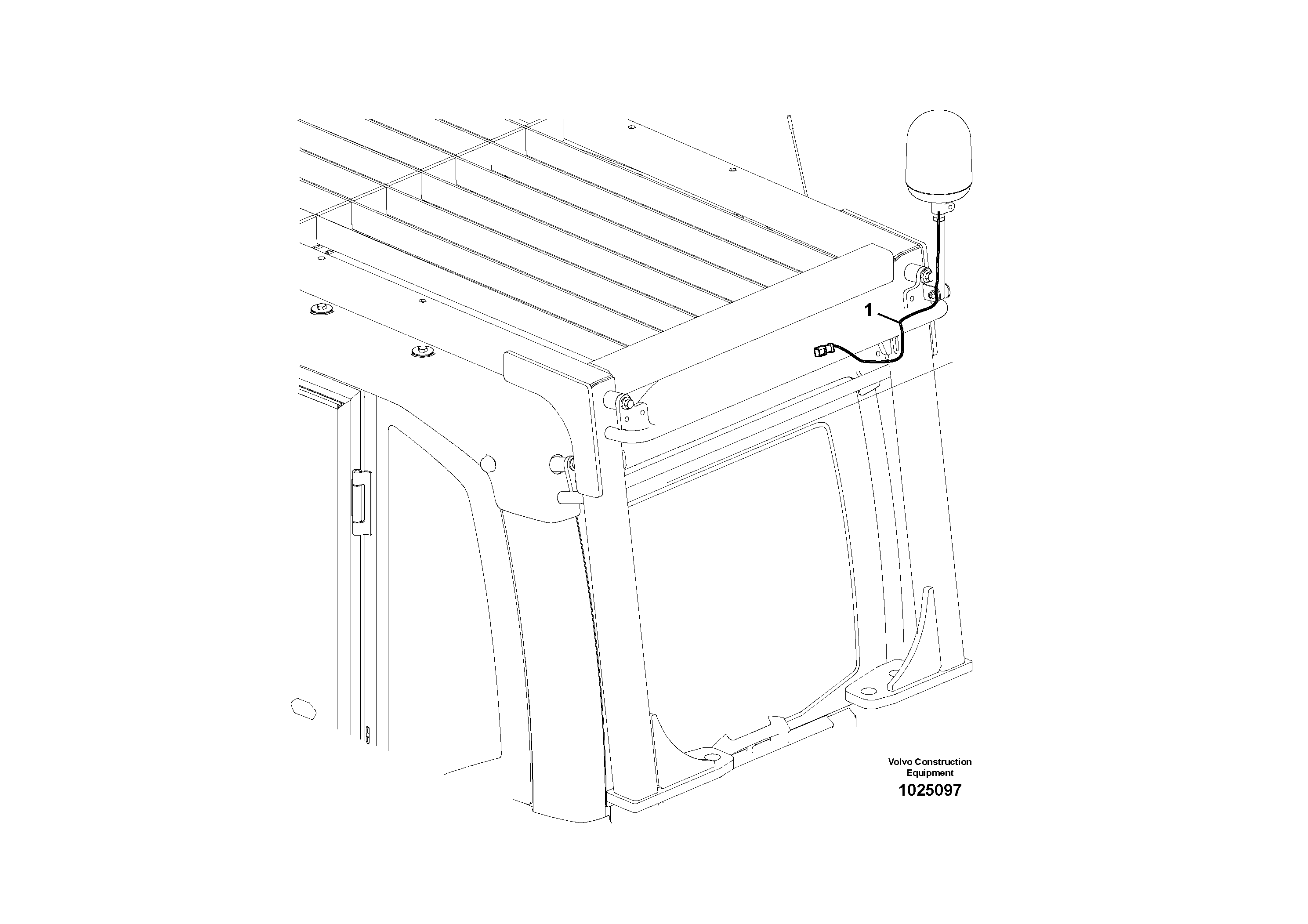 Схема запчастей Volvo EC360C - 55239 Rotating beacon EC360C S/N 115001-