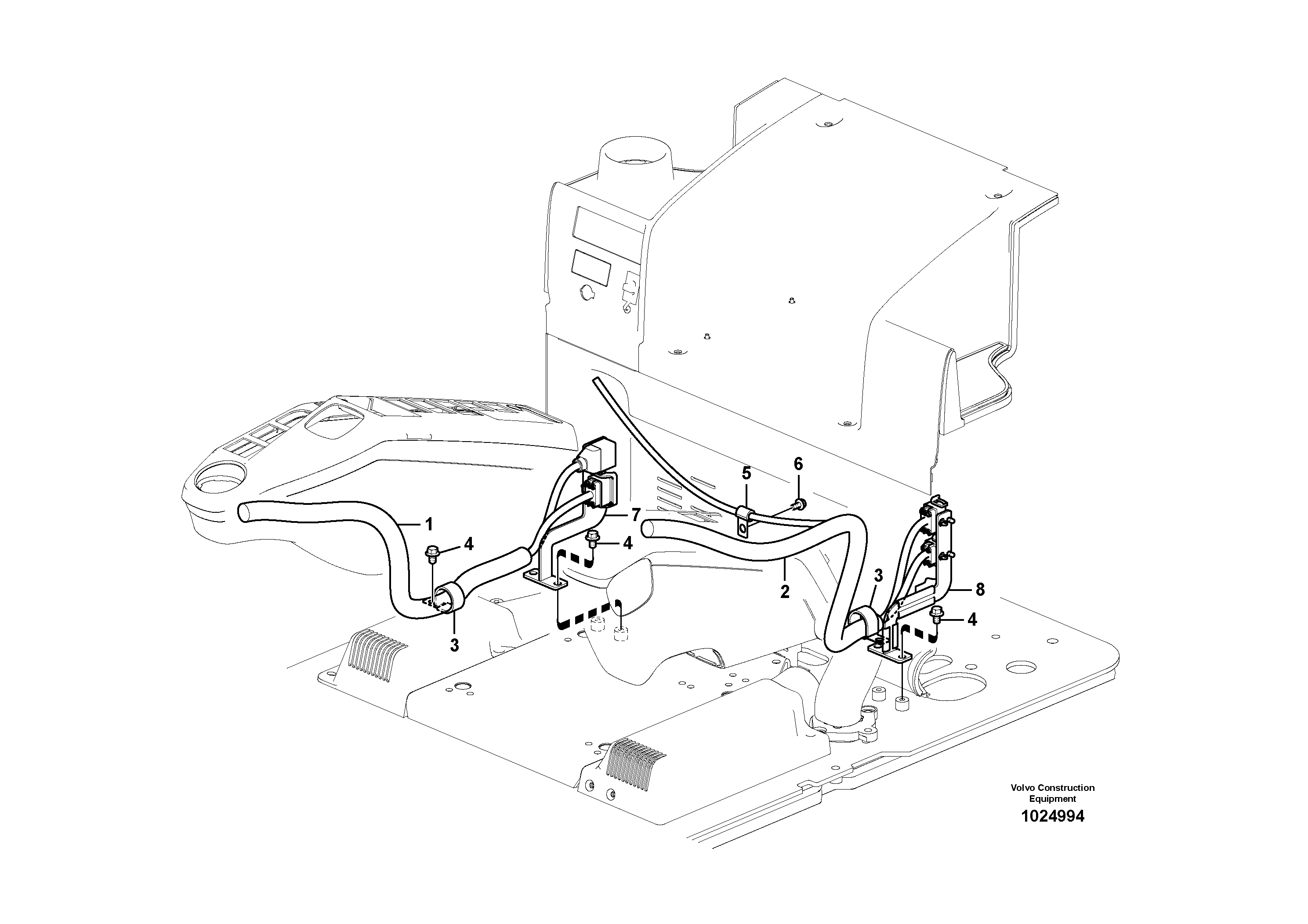 Схема запчастей Volvo EC360C - 98496 Cable and wire harness, instrument panel EC360C S/N 115001-