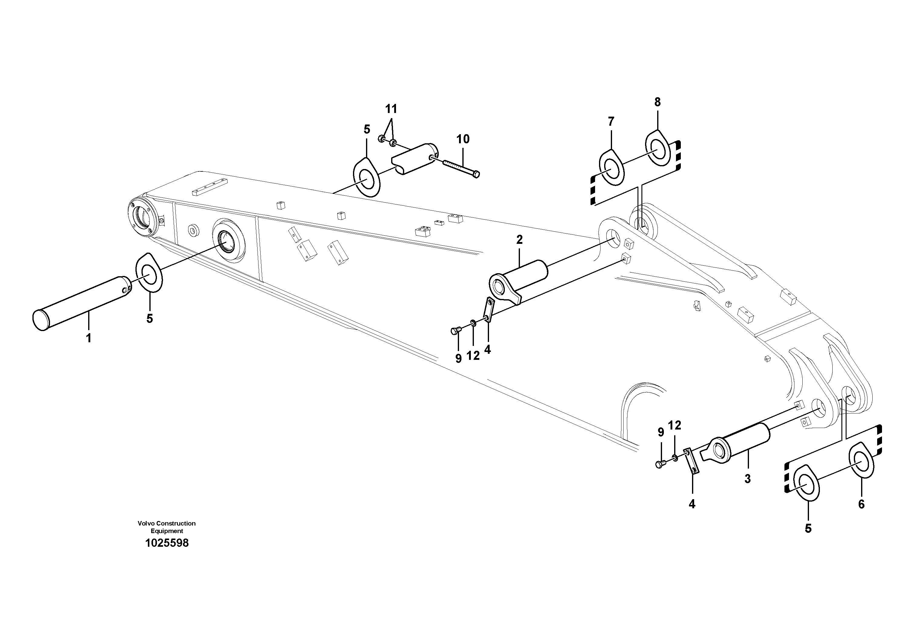 Схема запчастей Volvo EC360C - 12809 Links to dipper arm EC360C