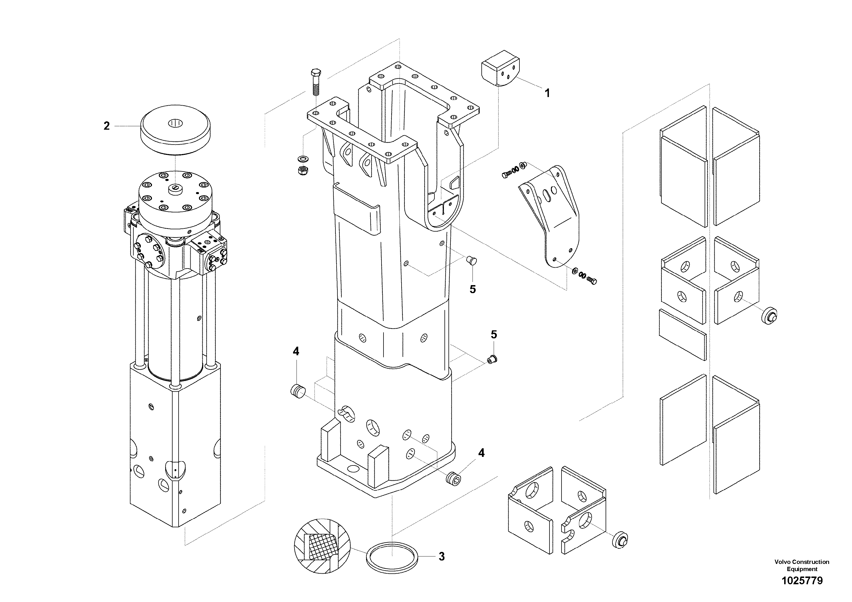 Схема запчастей Volvo EC360C - 37548 Hydraulic Hammer, Housing ATTACHMENTS ATTACHMENTS EXCAVATORS BUCKETS&HAMMERS, GEN. B/C