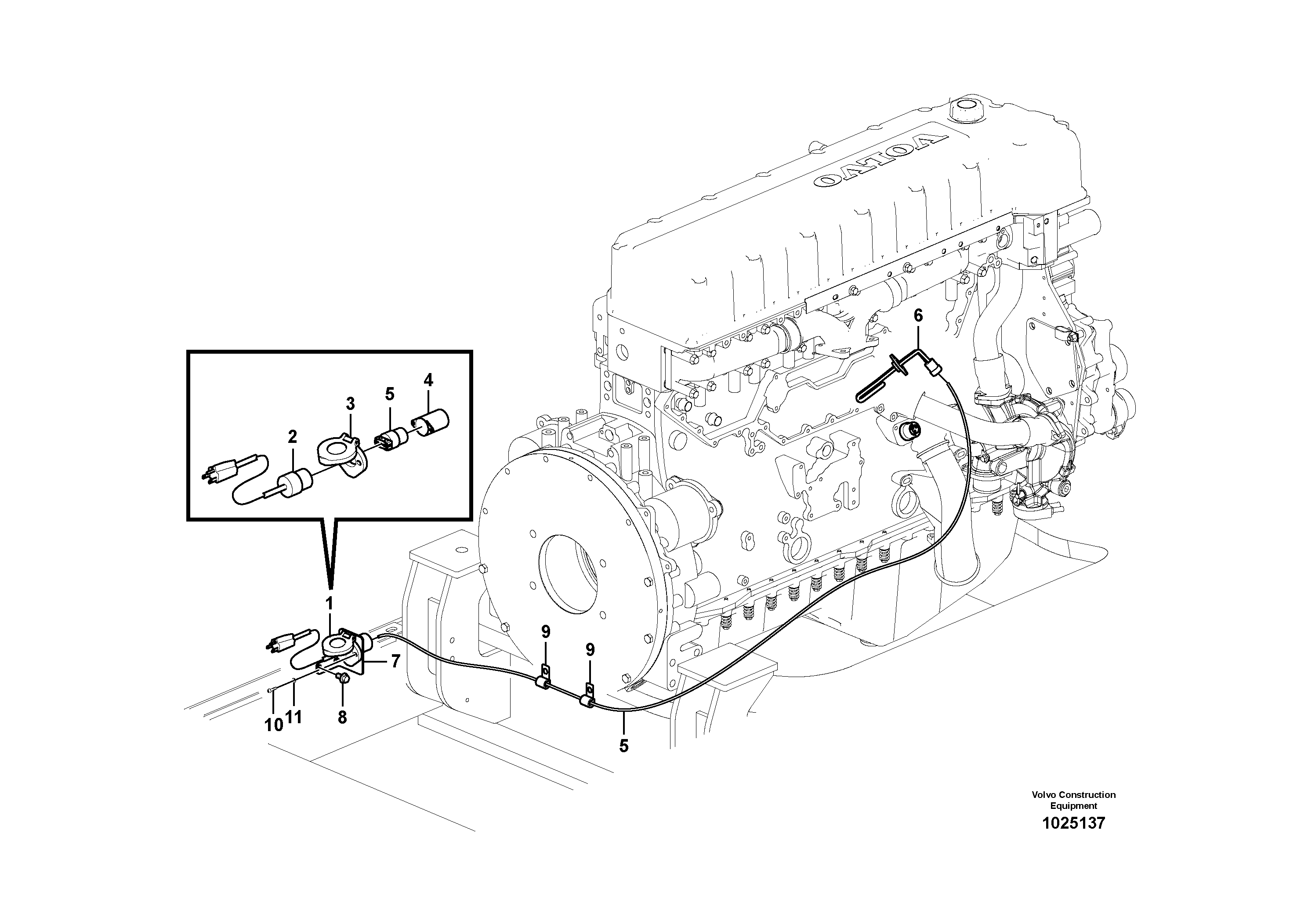 Схема запчастей Volvo EC360C - 62700 Engine block heater EC360C