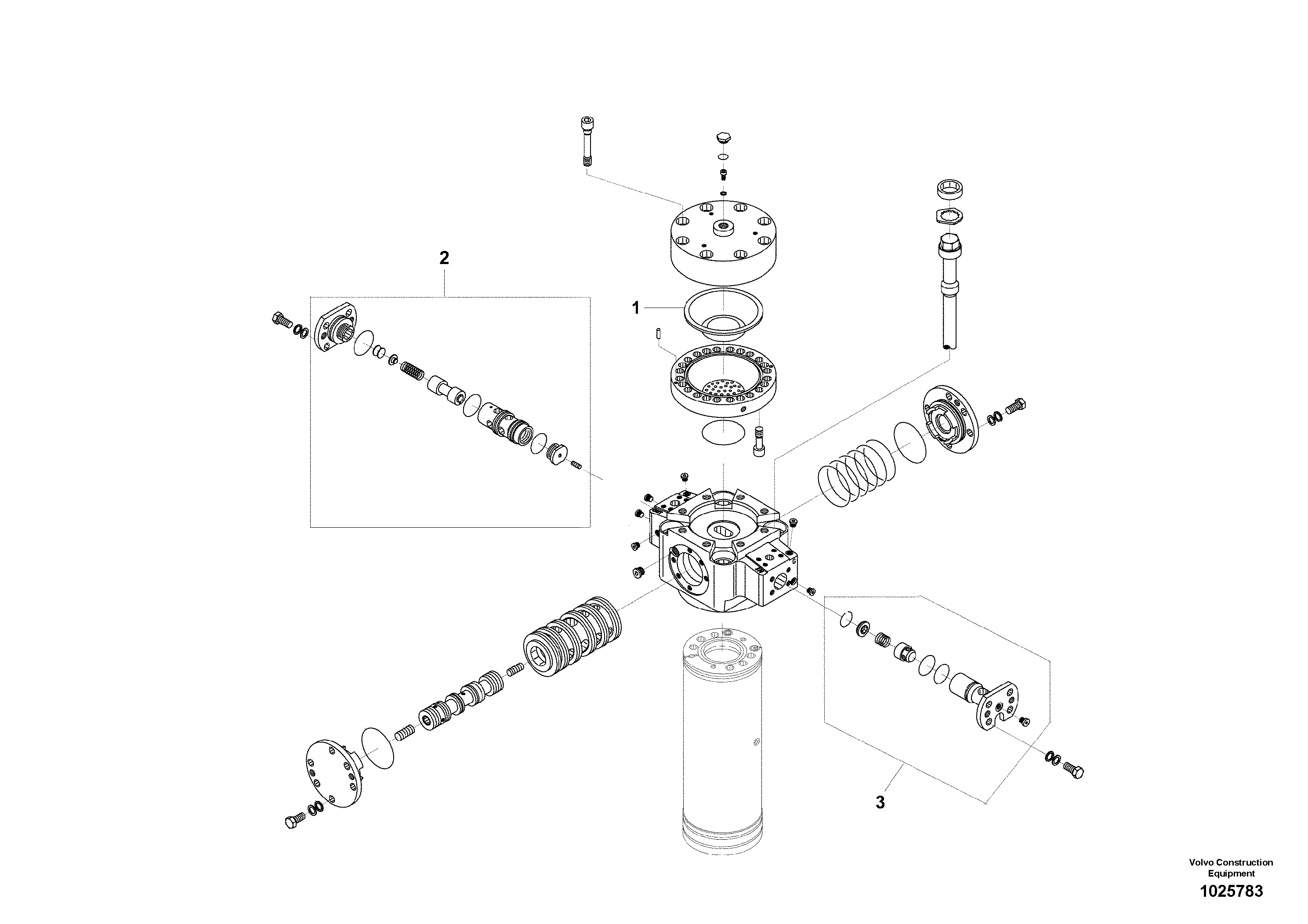 Схема запчастей Volvo EC360C - 40283 Hydraulic hammer, Accumulator ATTACHMENTS ATTACHMENTS EXCAVATORS BUCKETS&HAMMERS, GEN. B/C