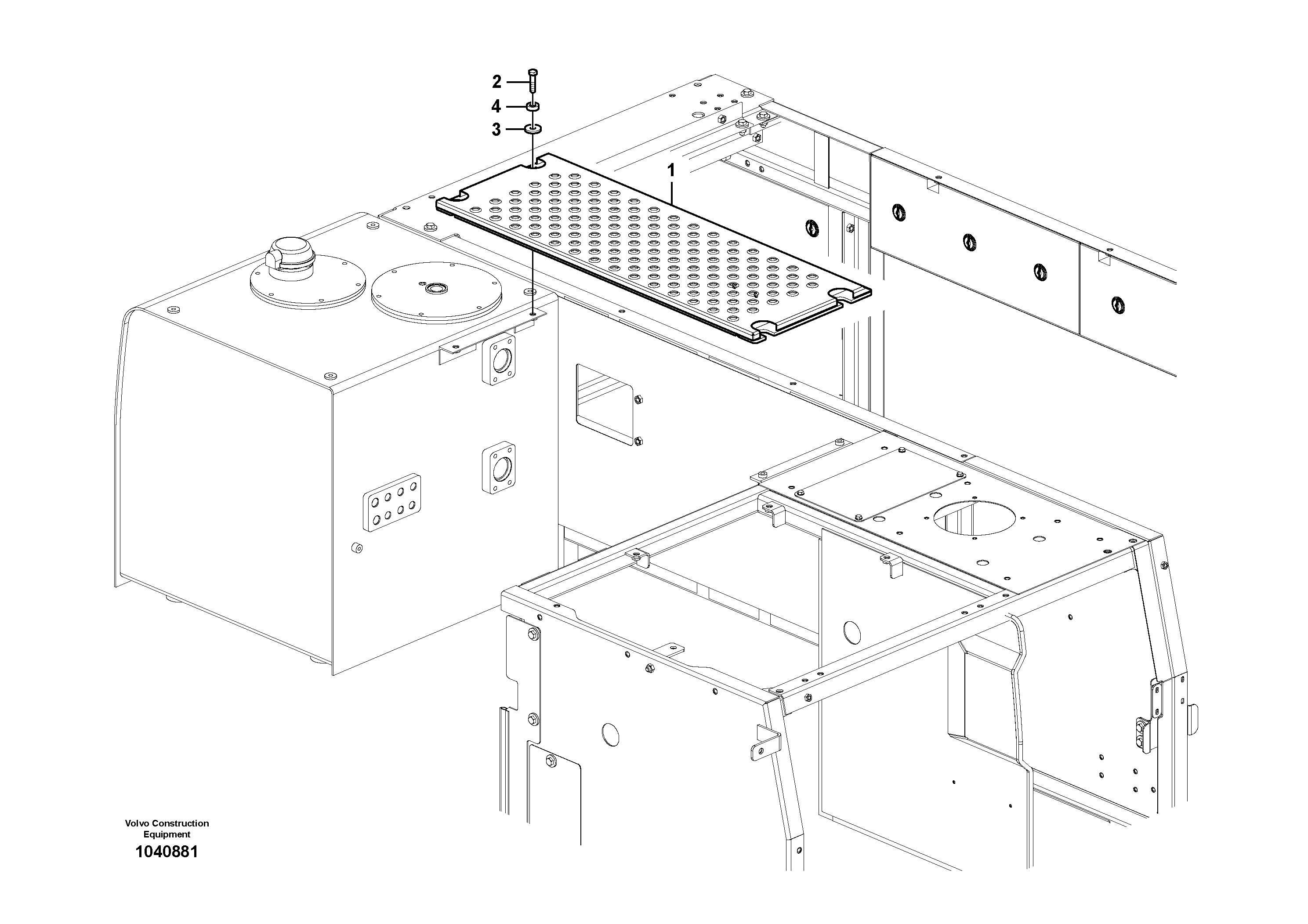 Схема запчастей Volvo EC360C - 5977 Cover, control valve EC360C S/N 115001-
