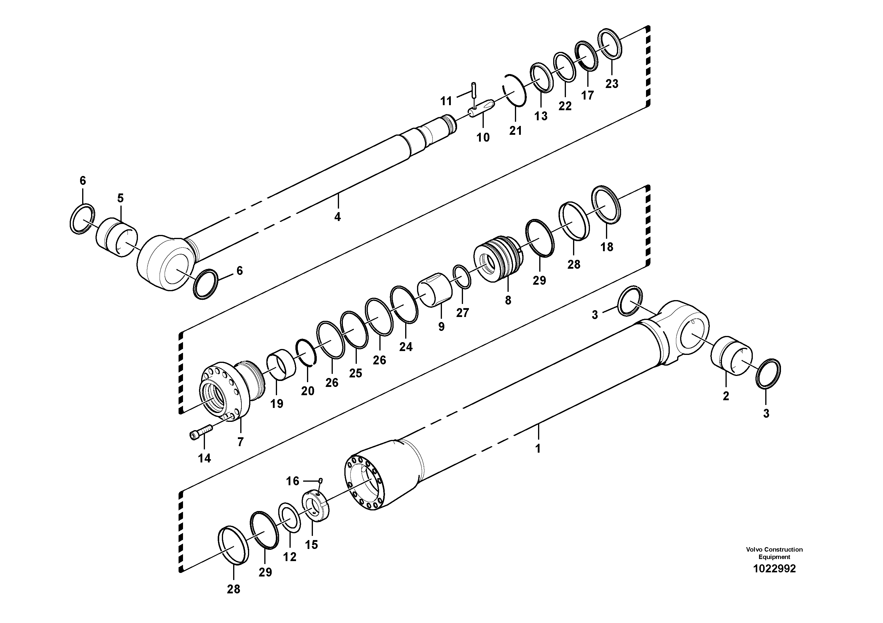 Схема запчастей Volvo EC180C - 94651 Dipper arm cylinder EC180C