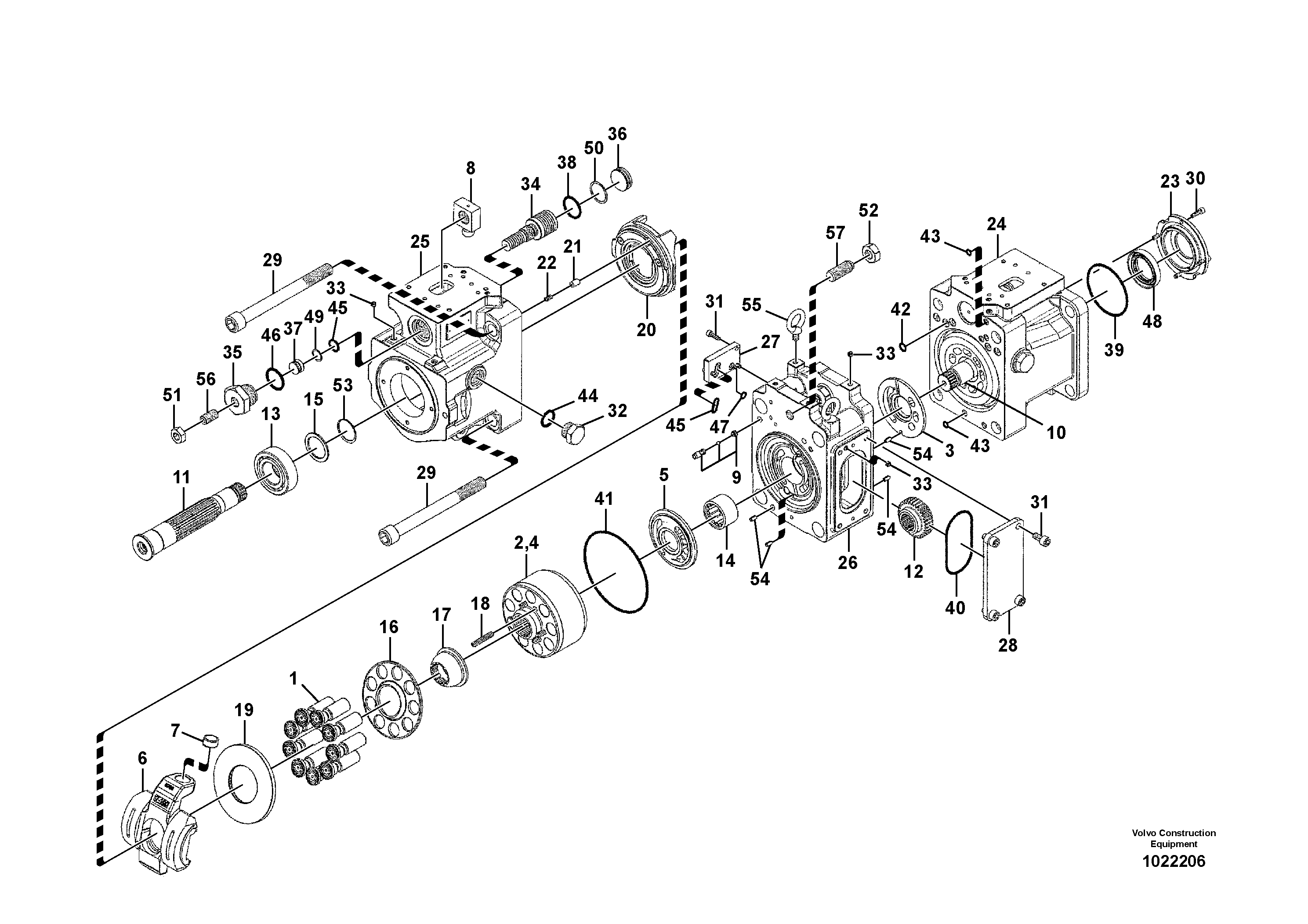 Схема запчастей Volvo EC180C - 90015 Гидронасос (основной насос) EC180C