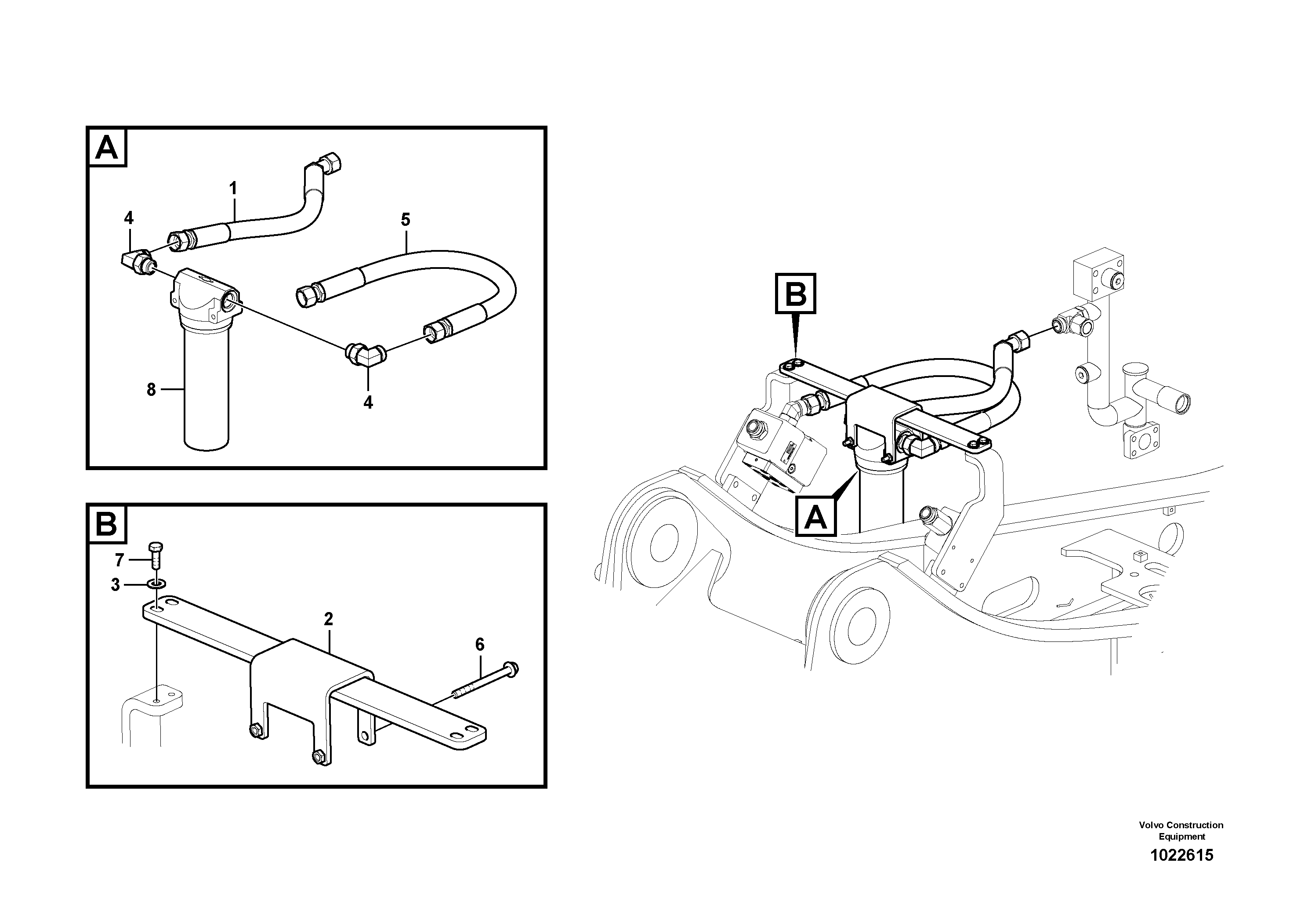 Схема запчастей Volvo EC180C - 51954 Working hydraulic, hammer and shear for return filter EC180C