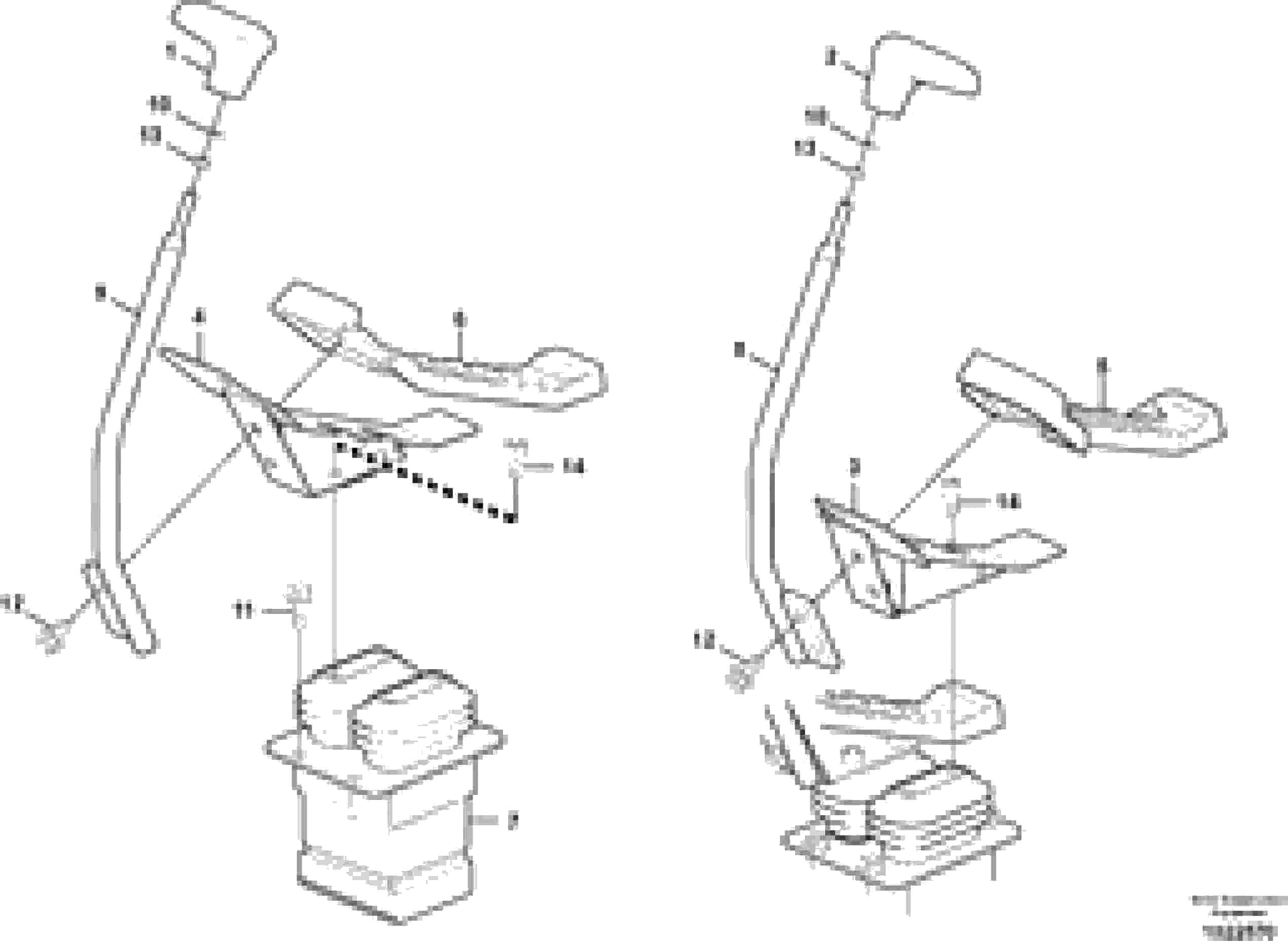 Схема запчастей Volvo EC160C - 102448 Remote control valve pedal with fitting parts EC160C