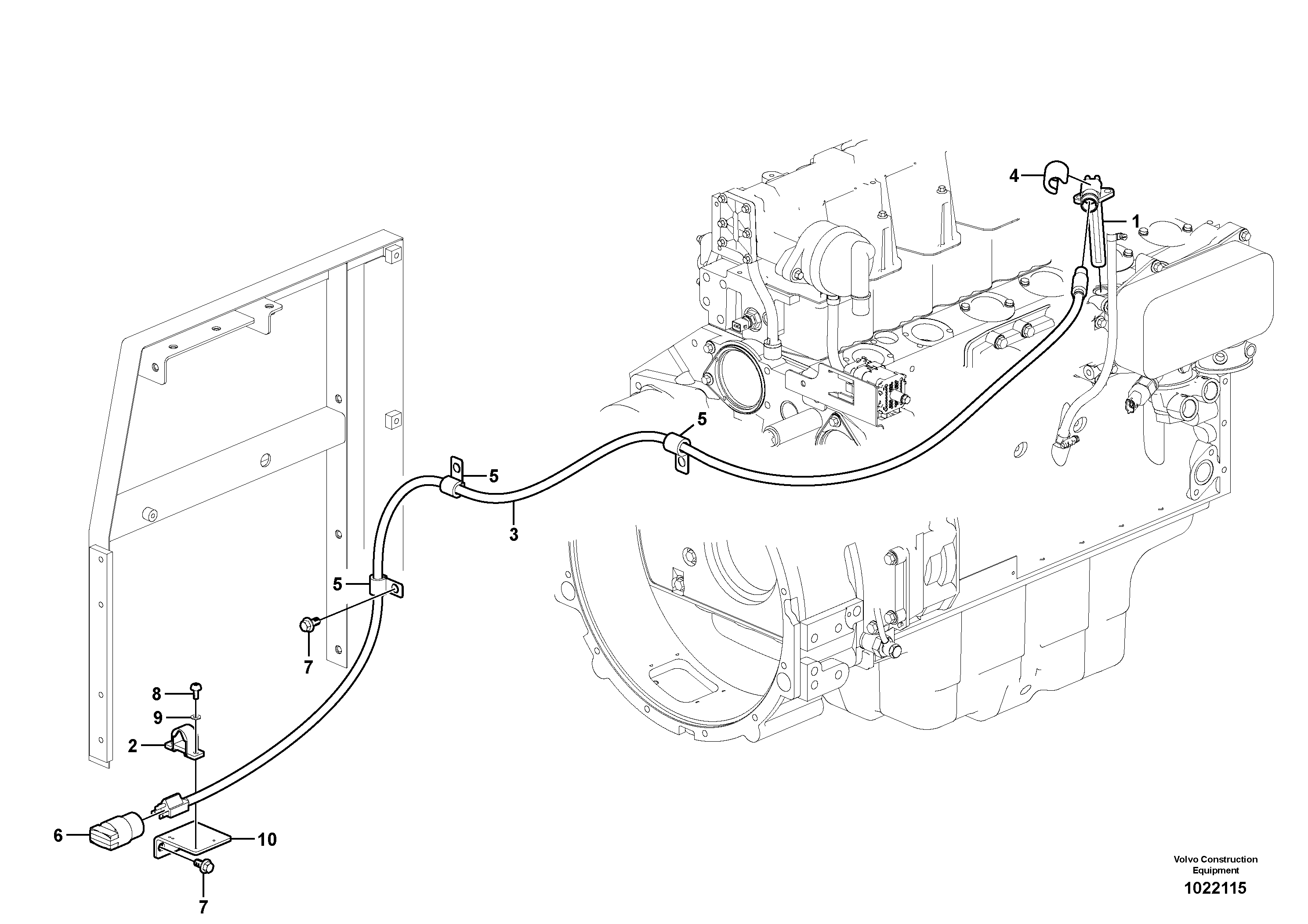Схема запчастей Volvo EC160C - 72834 Engine block heater EC160C