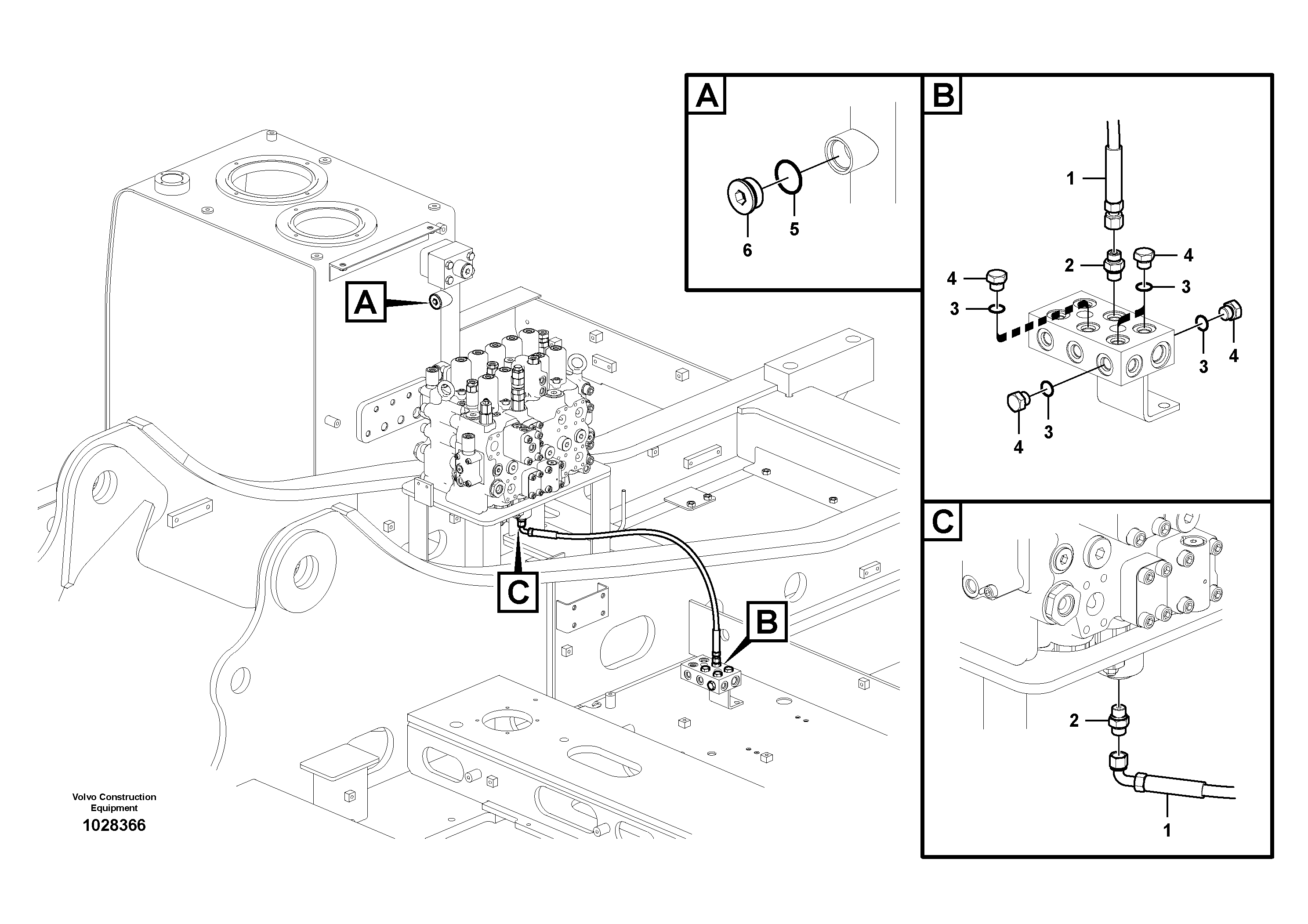 Схема запчастей Volvo EC235C - 44004 Servo system, hammer and shear EC235C