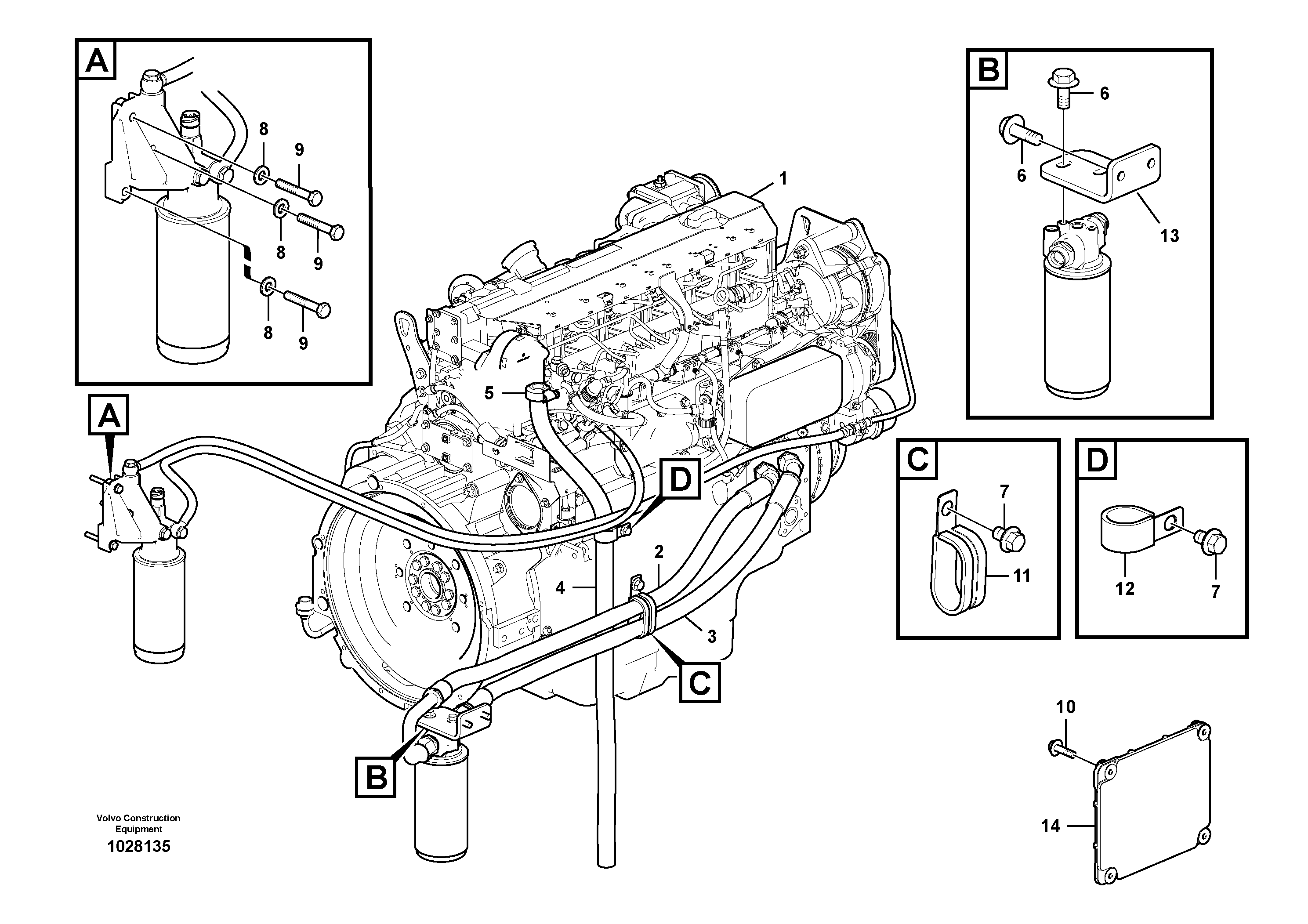 Схема запчастей Volvo EC235C - 68839 Двигатель в сборе EC235C