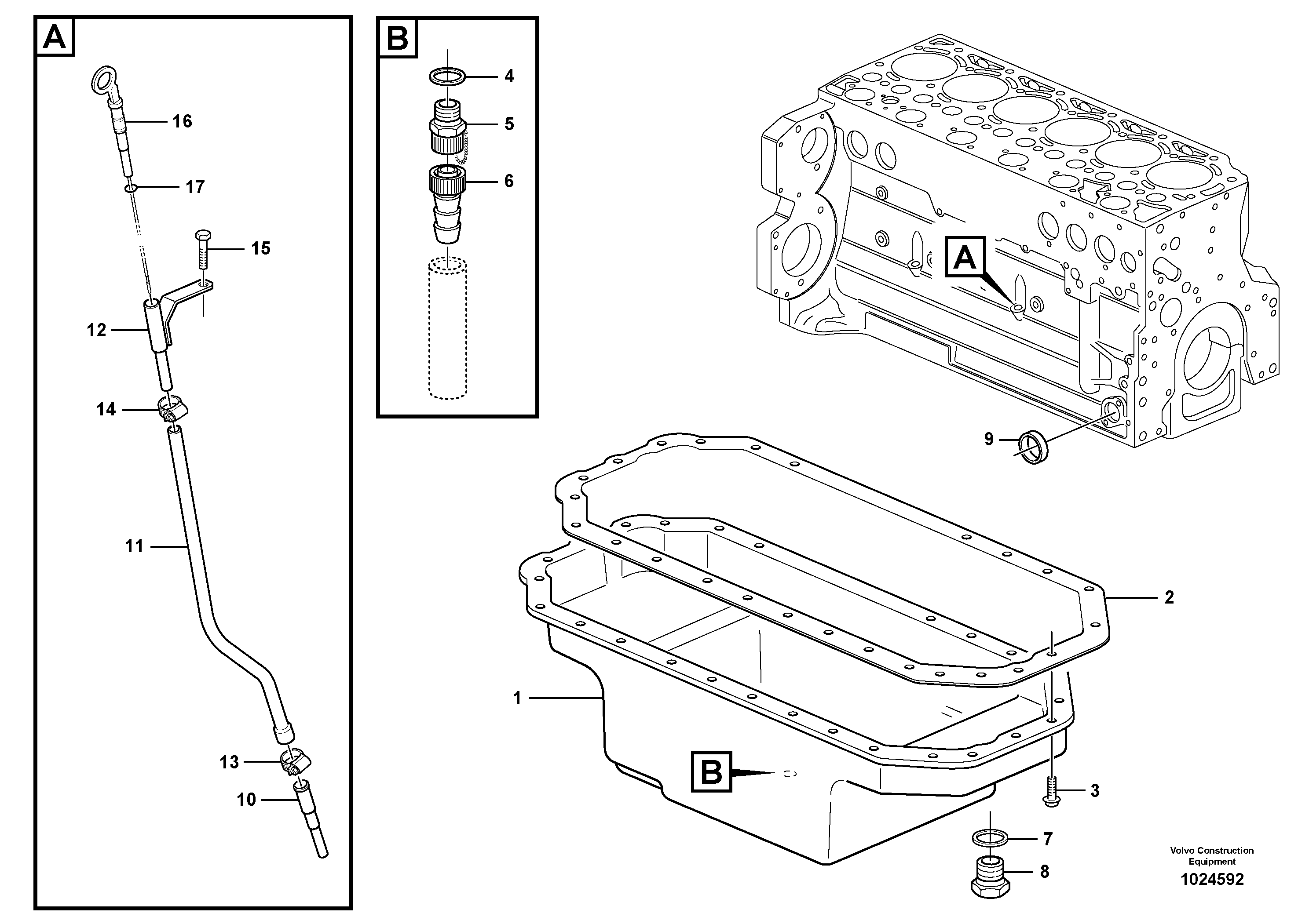 Схема запчастей Volvo EC235C - 22618 Oil sump EC235C