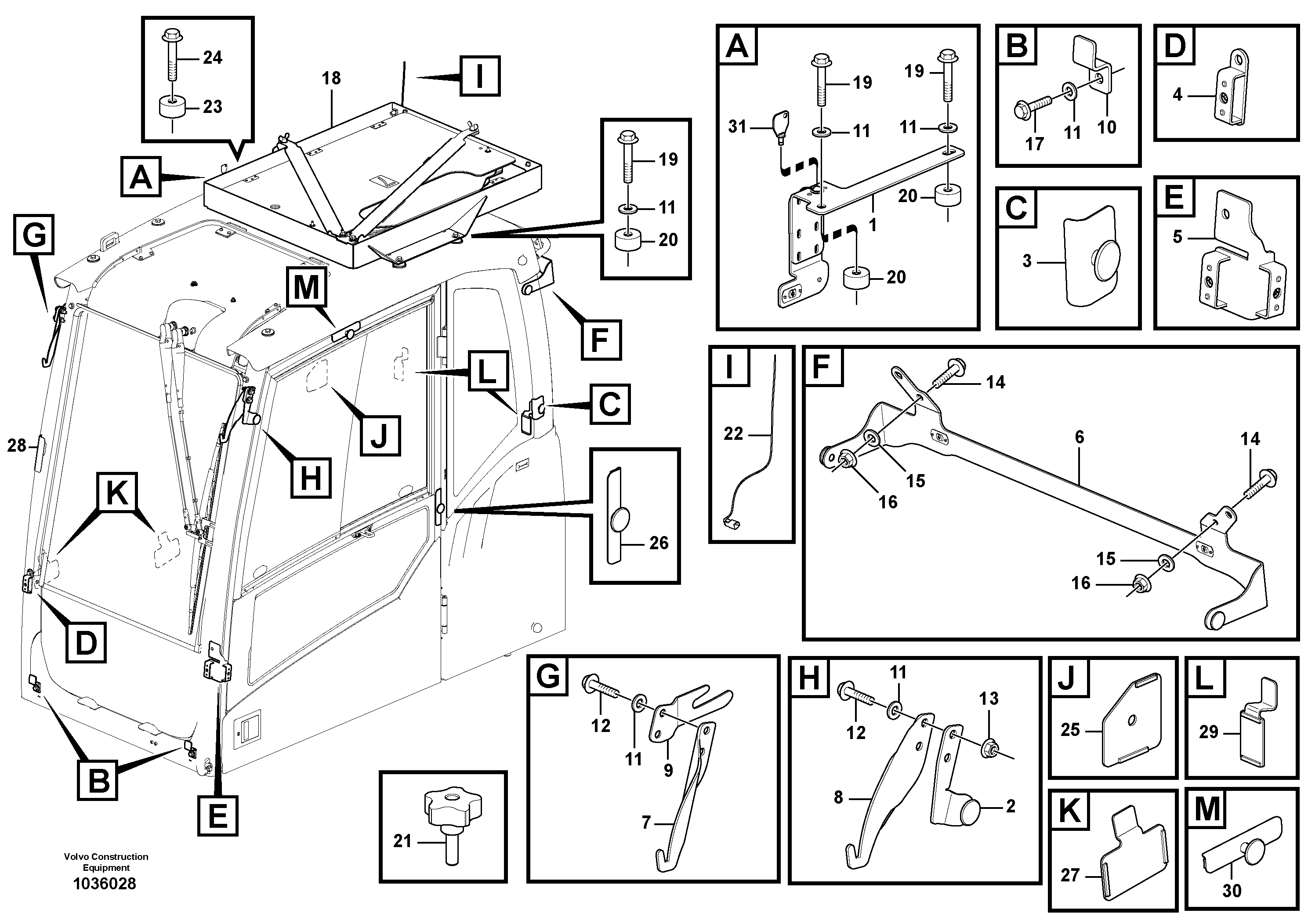Схема запчастей Volvo EC235C - 85888 Vandalism kit EC235C