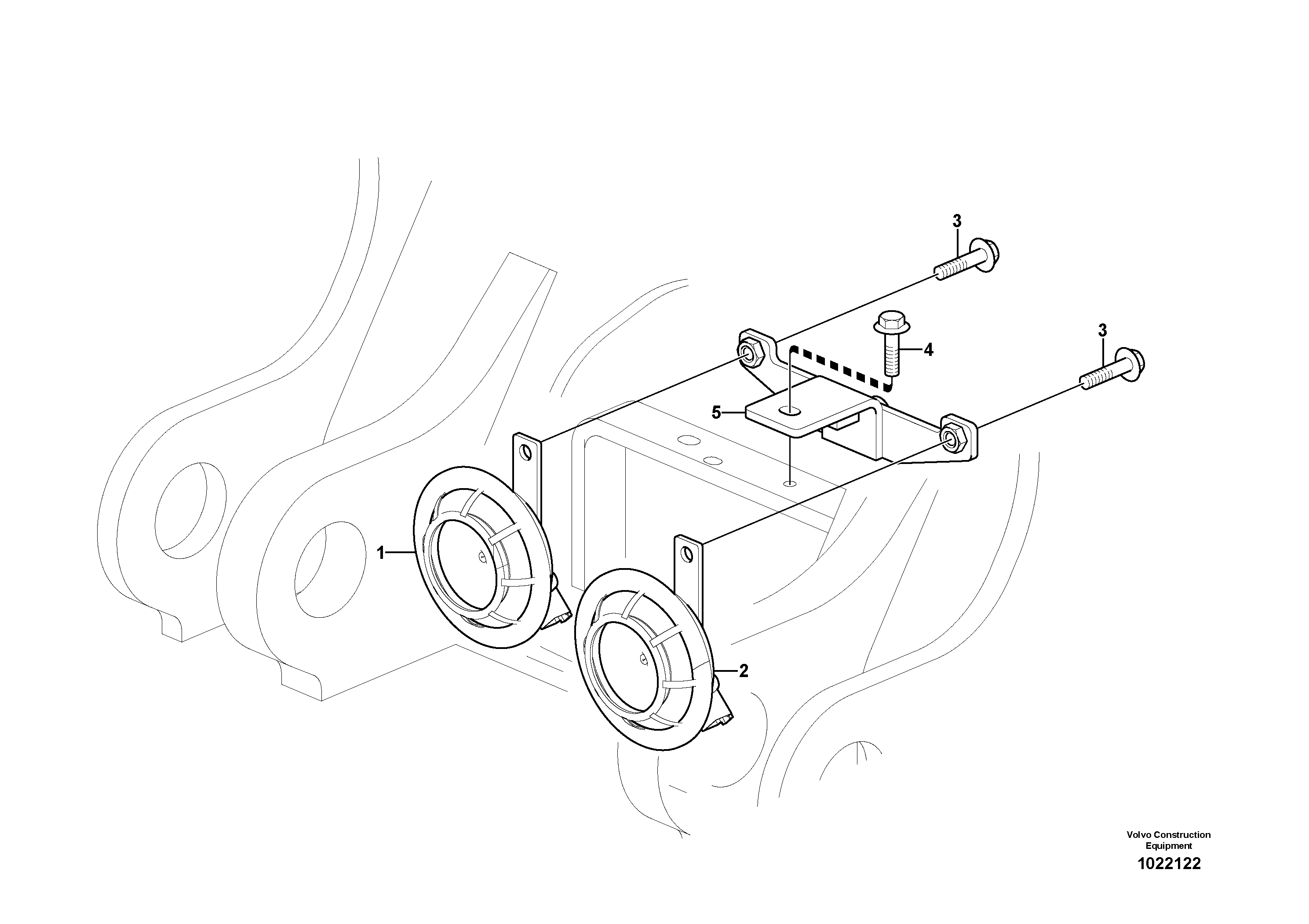 Схема запчастей Volvo EC235C - 51559 Horn EC235C