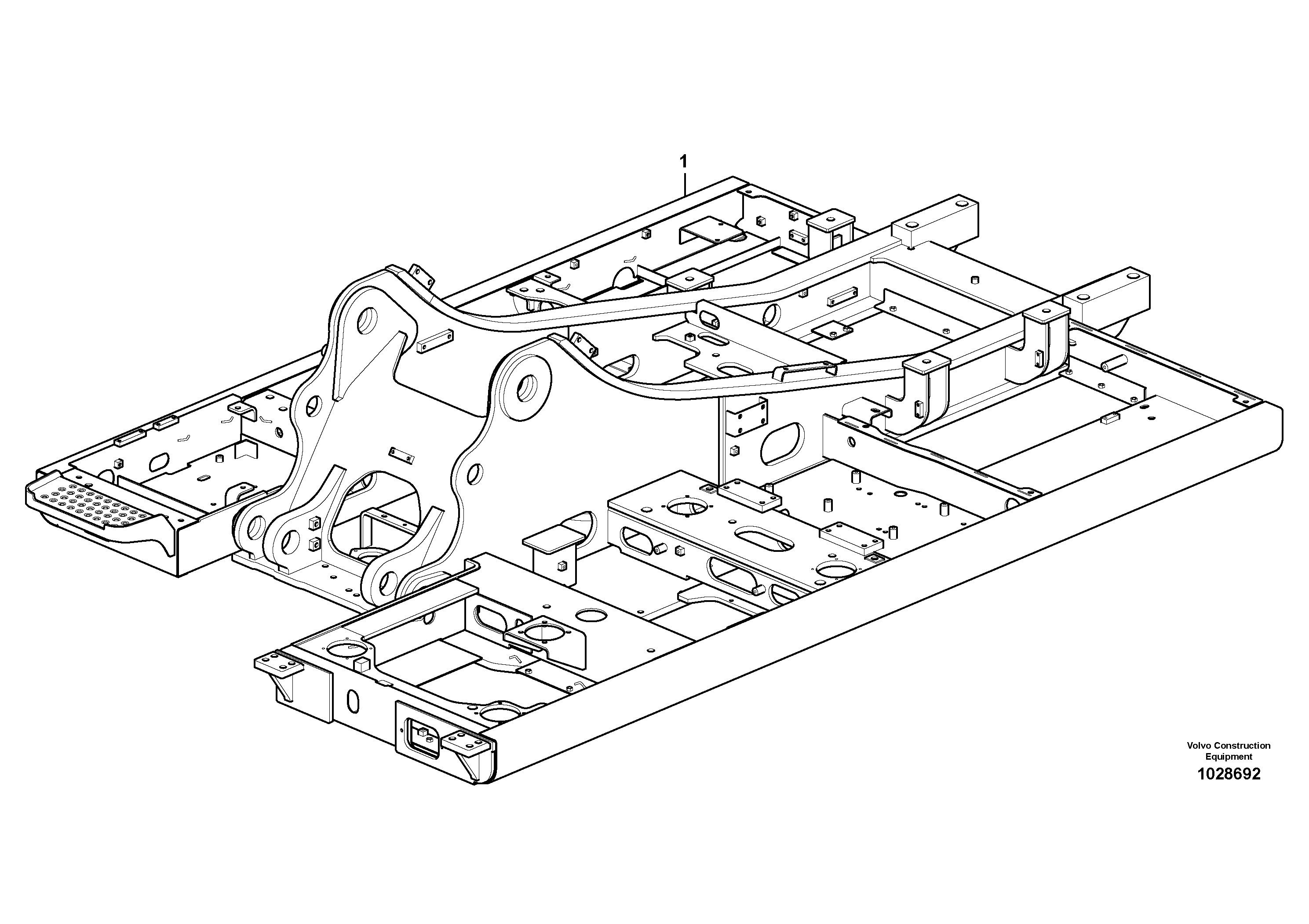 Схема запчастей Volvo EC235C - 62285 Upper frame EC235C