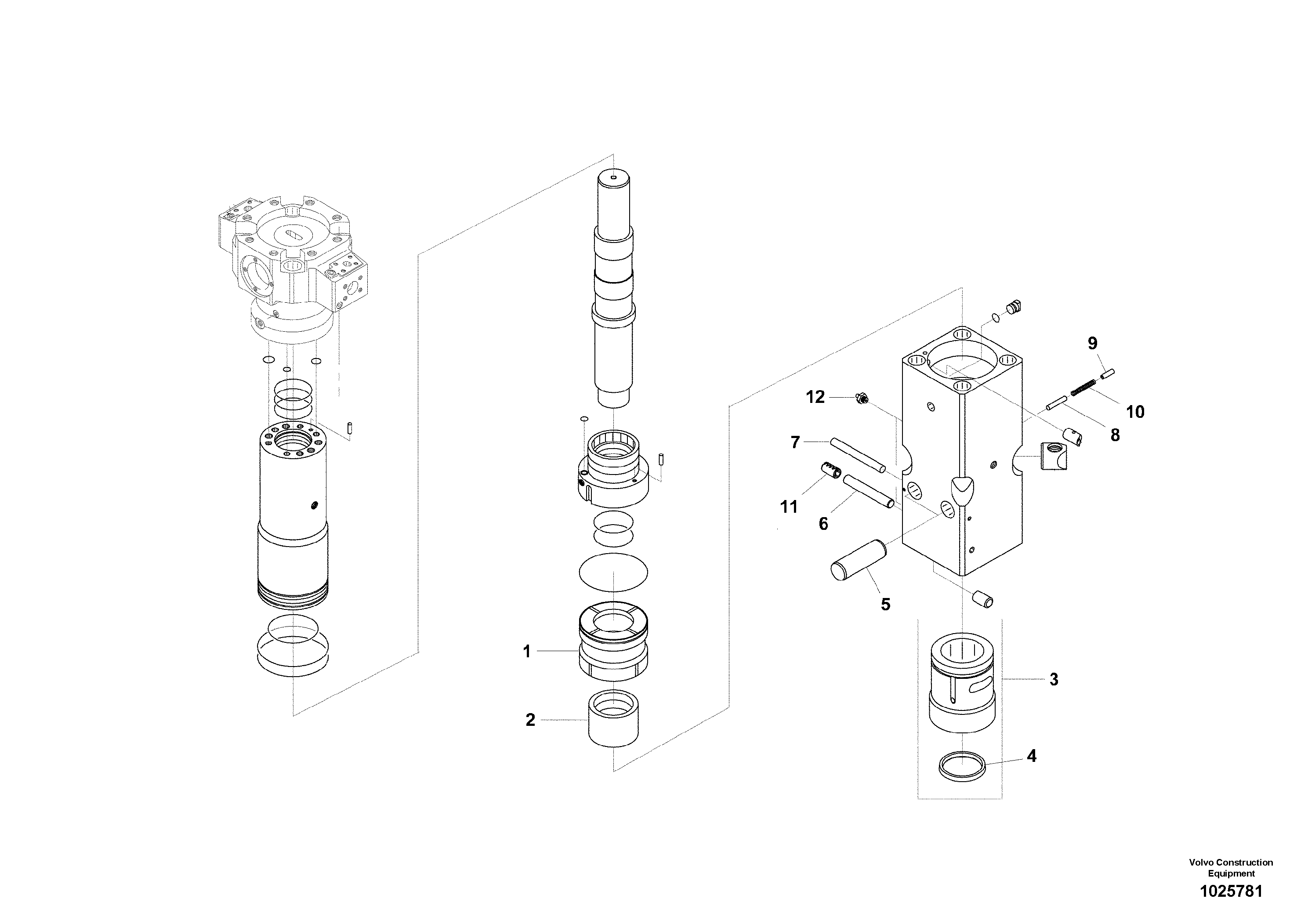 Схема запчастей Volvo ECR145C - 37555 Hydraulic Hammer, Accumulator Housing ATTACHMENTS ATTACHMENTS EXCAVATORS BUCKETS&HAMMERS, GEN. B/C