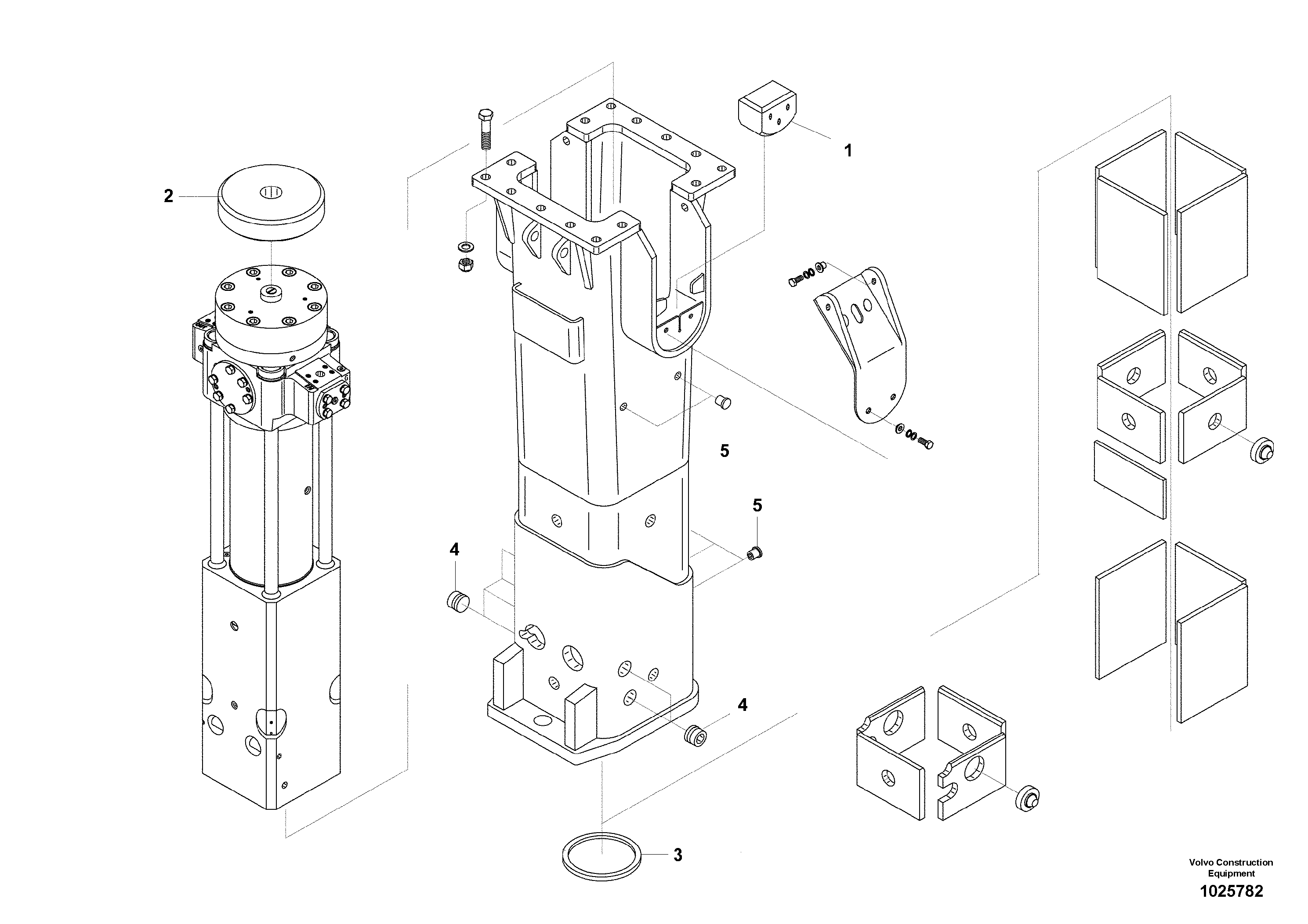 Схема запчастей Volvo ECR145C - 40281 Hydraulic Hammer, Housing ATTACHMENTS ATTACHMENTS EXCAVATORS BUCKETS&HAMMERS, GEN. B/C