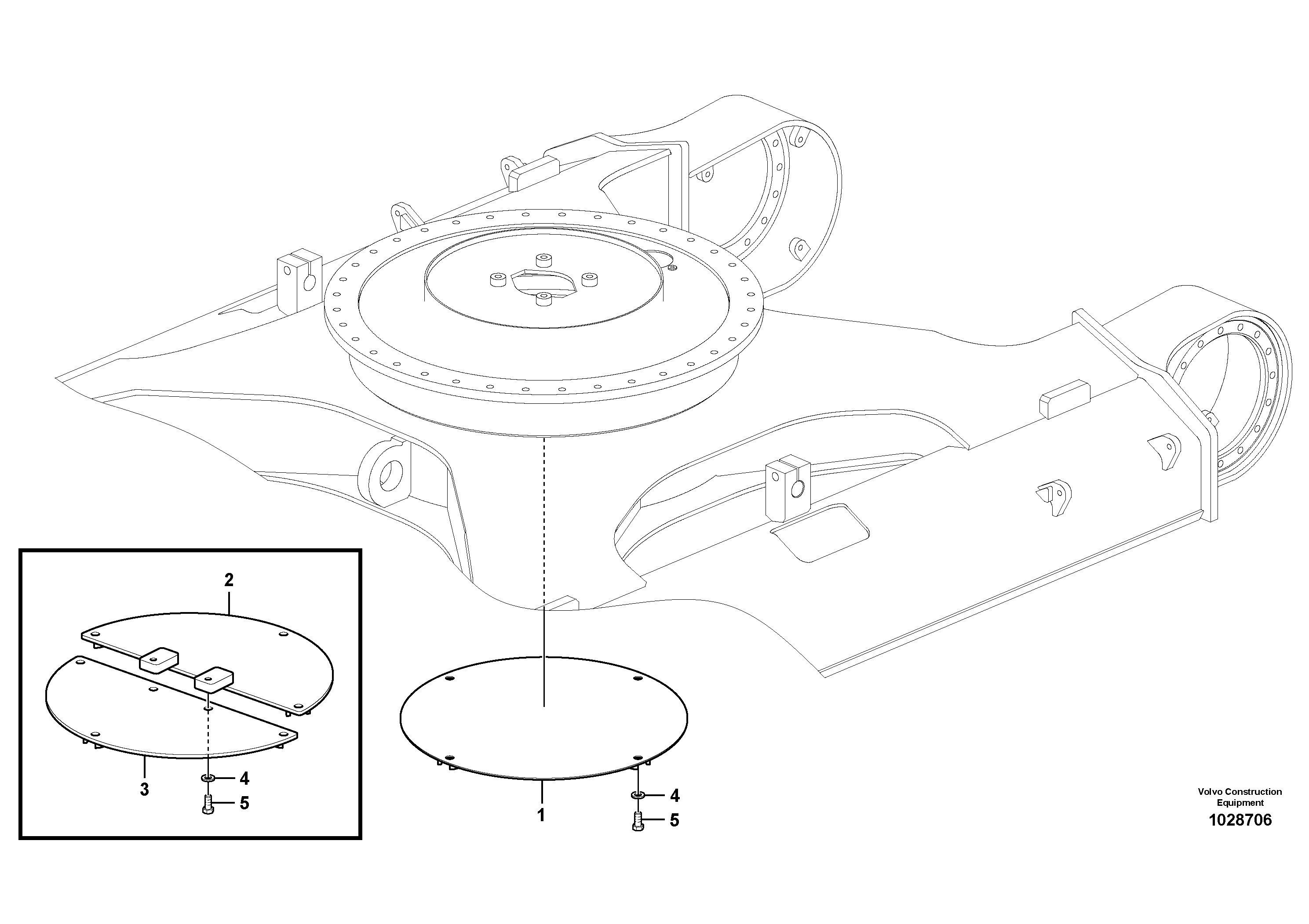 Схема запчастей Volvo ECR145C - 59711 Protecting plate ECR145C