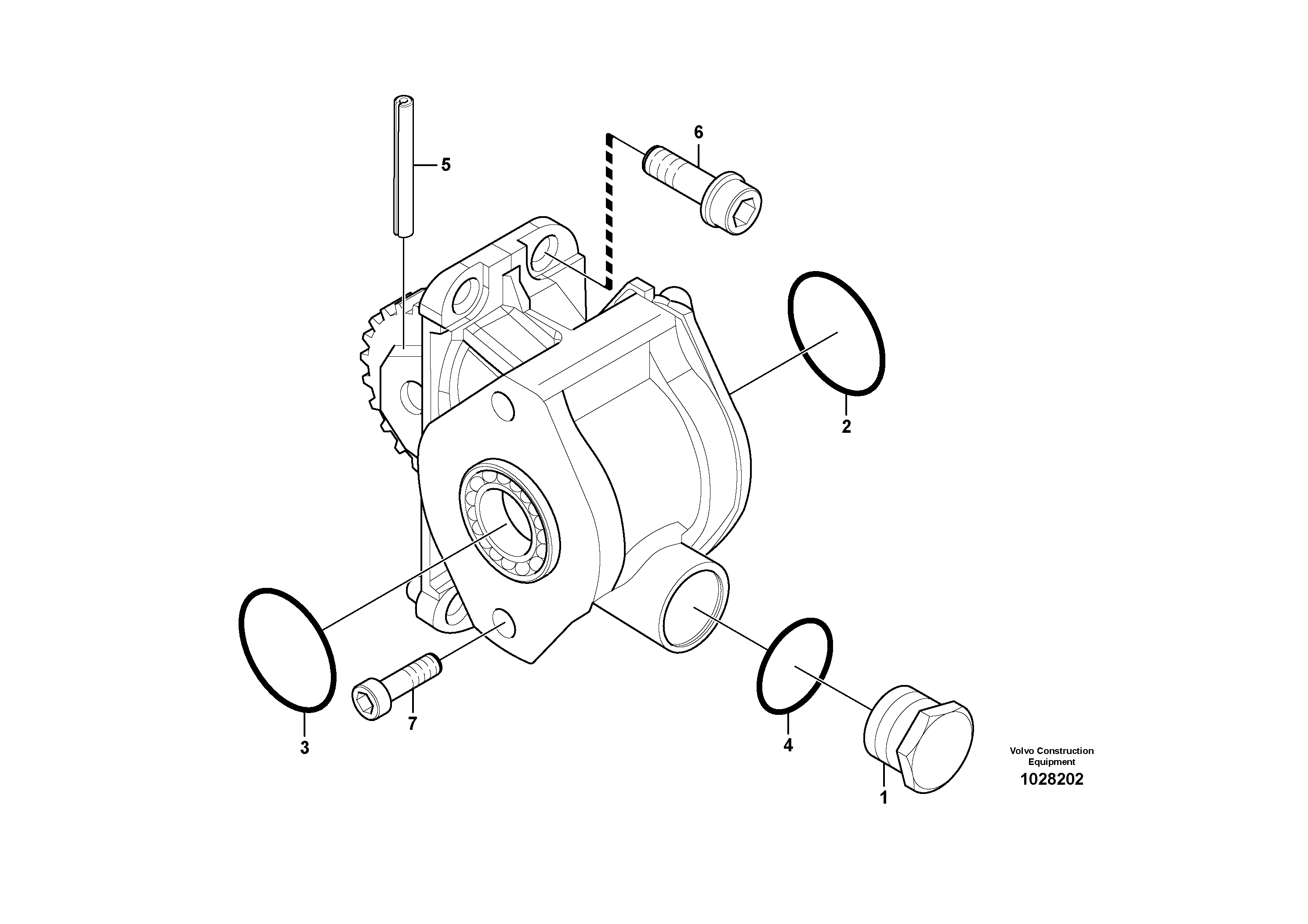 Схема запчастей Volvo ECR145C - 80521 Power take-off drive ECR145C