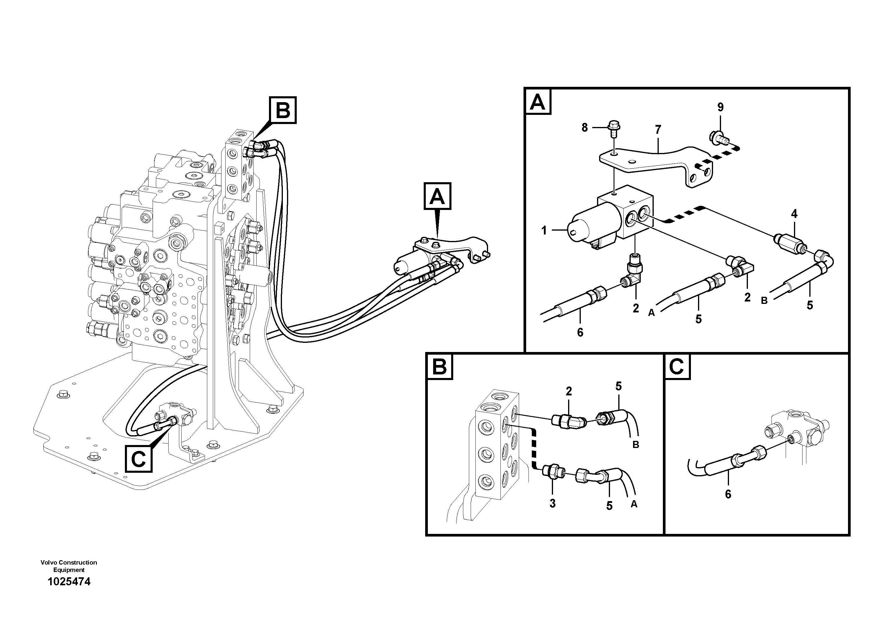 Схема запчастей Volvo ECR145C - 54246 Servo system, hammer and shear ECR145C