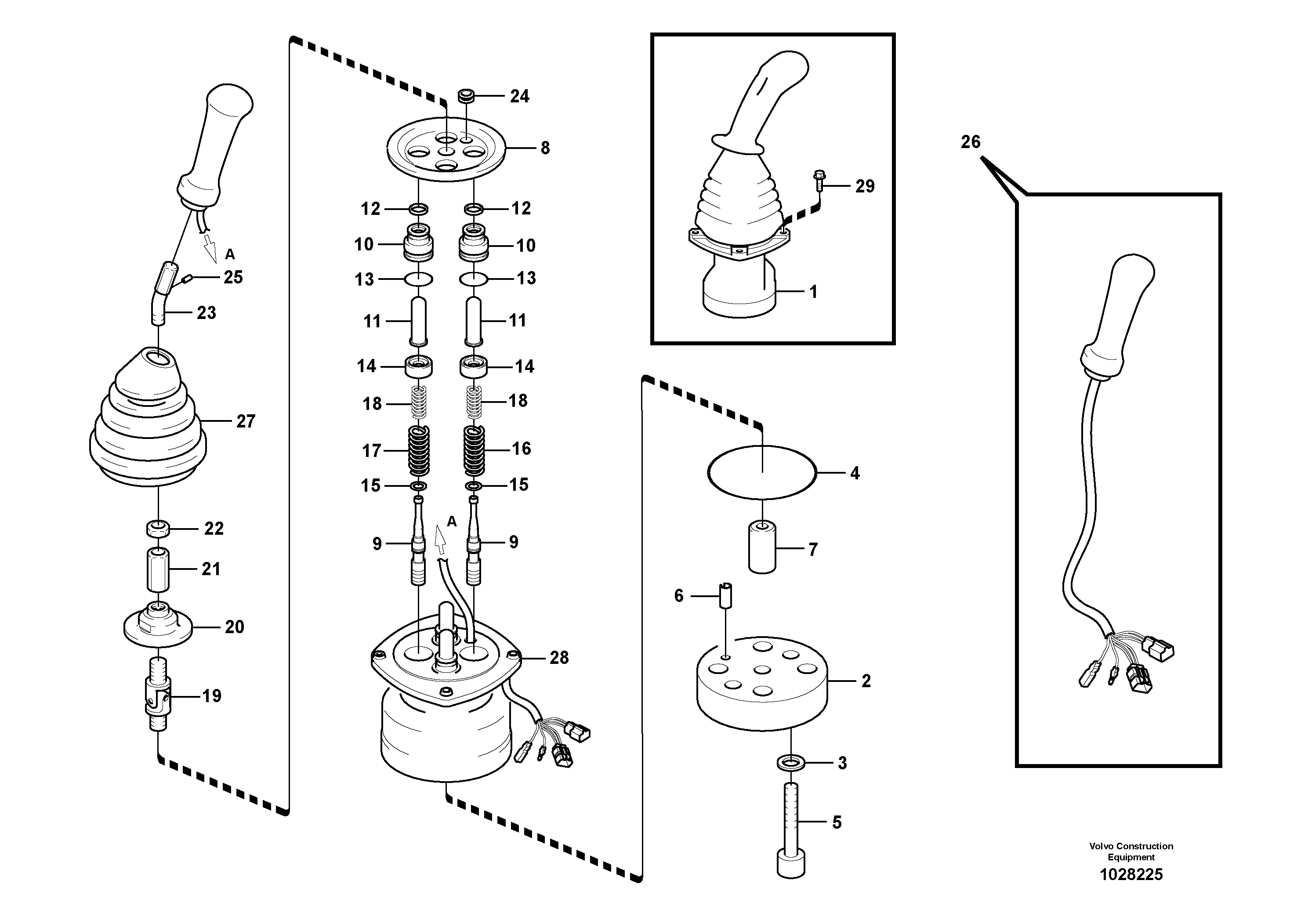 Схема запчастей Volvo ECR145C - 63477 Servo system, remote control valve ECR145C