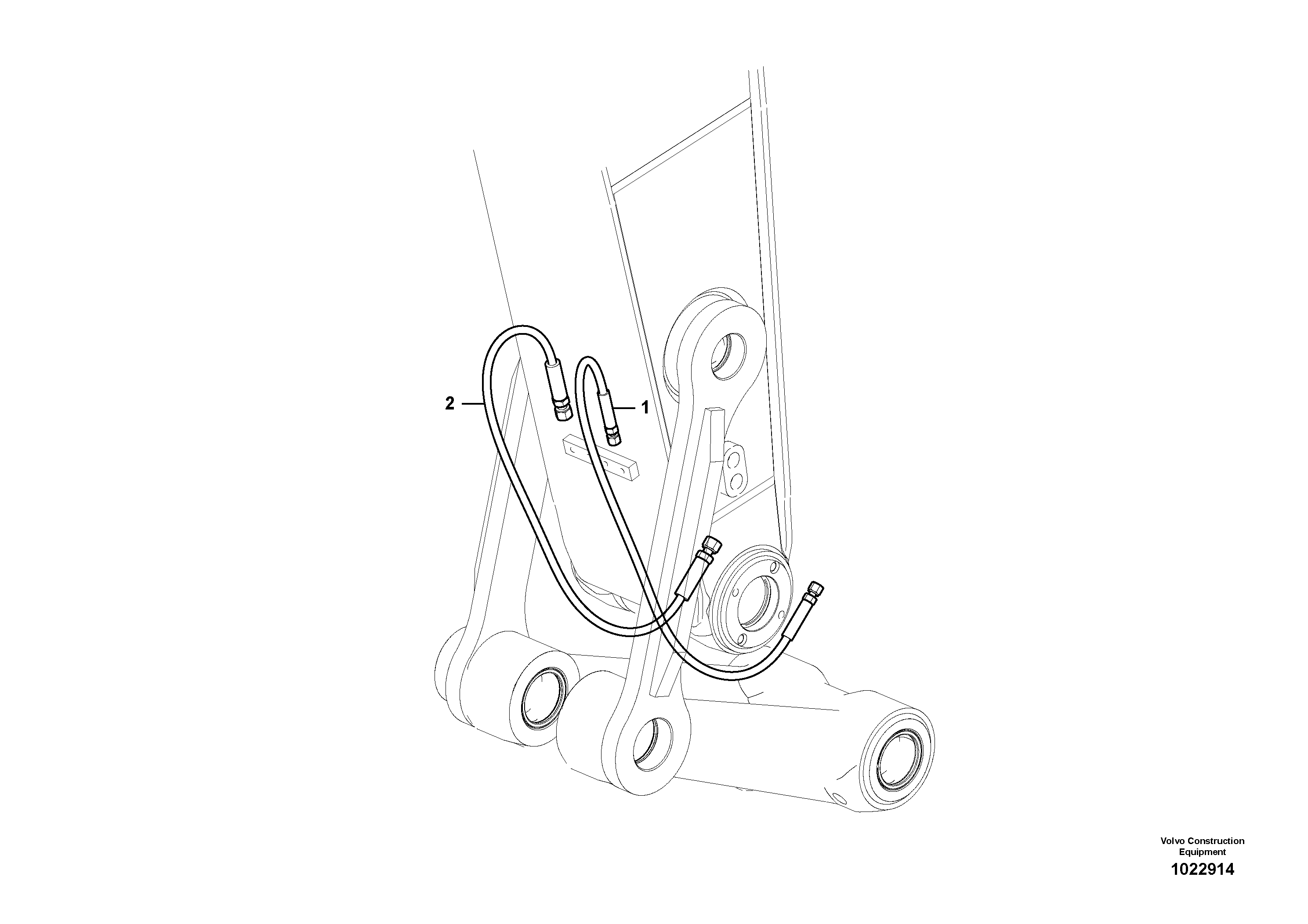 Схема запчастей Volvo ECR235C - 15301 Working hydraulic, quick fit on dipper arm ECR235C