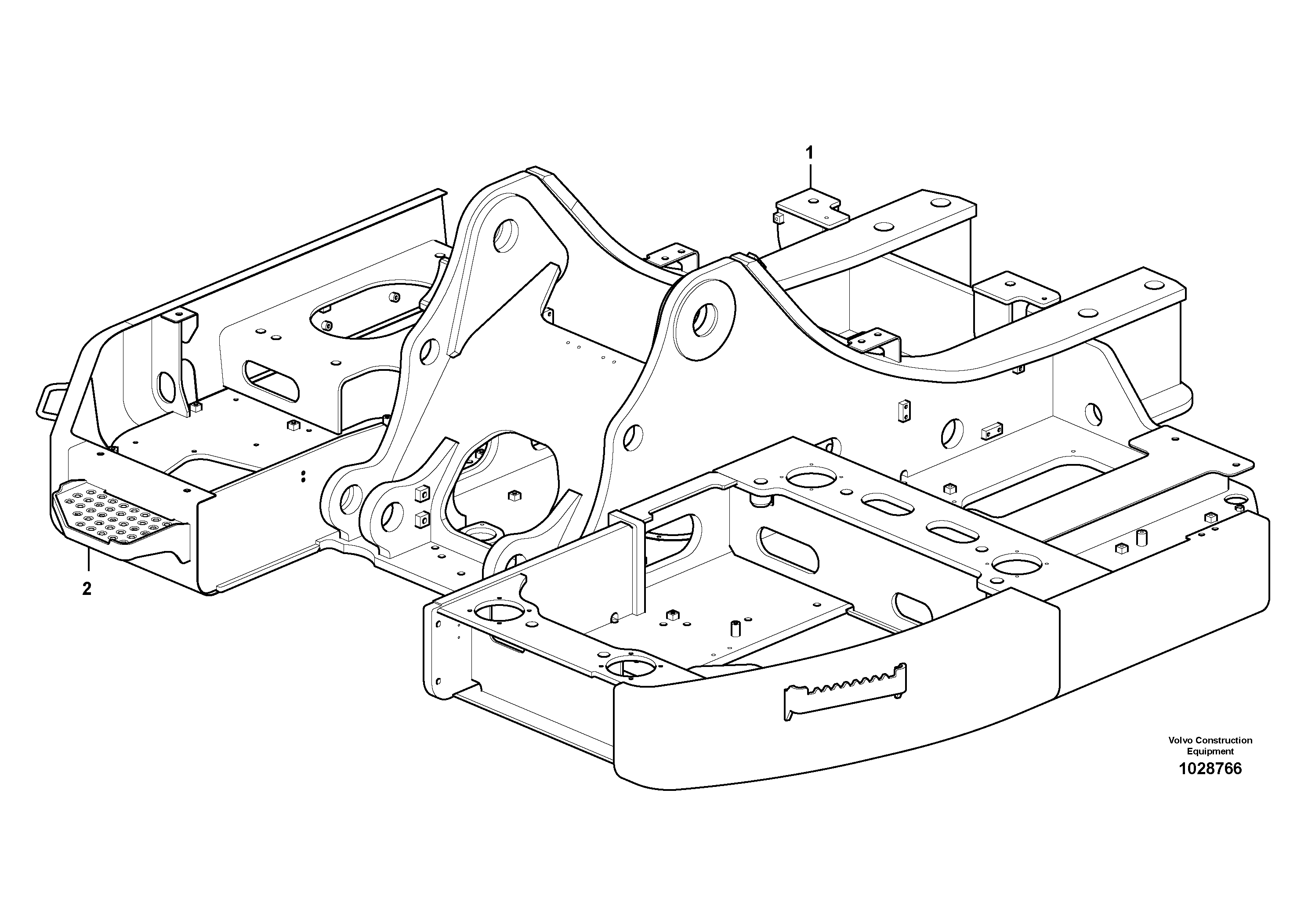 Схема запчастей Volvo ECR235C - 23472 Upper frame ECR235C