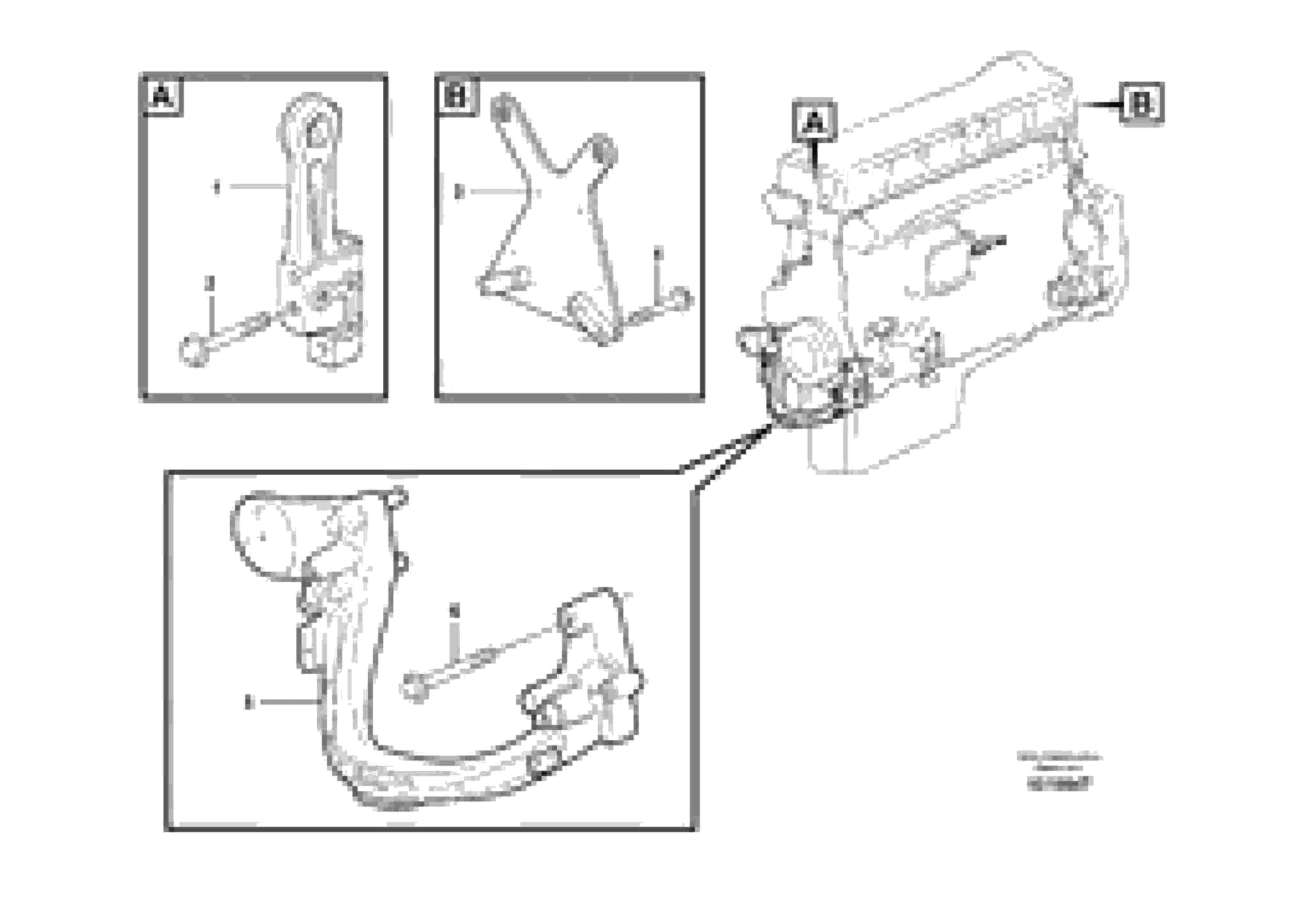 Схема запчастей Volvo EC700C - 1701 Установка двигателя EC700C