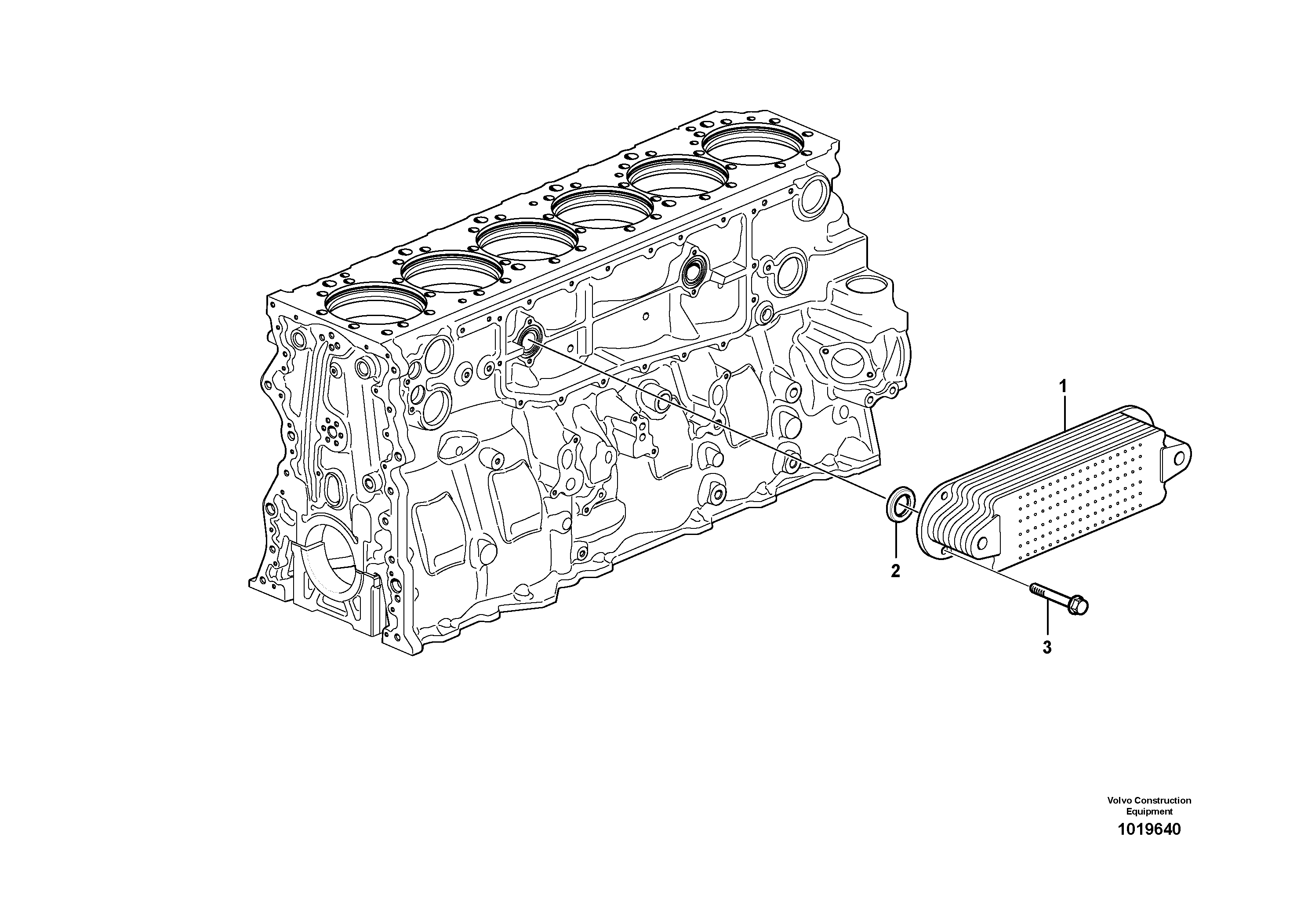 Схема запчастей Volvo EC700C - 28717 Масляный радиатор EC700C