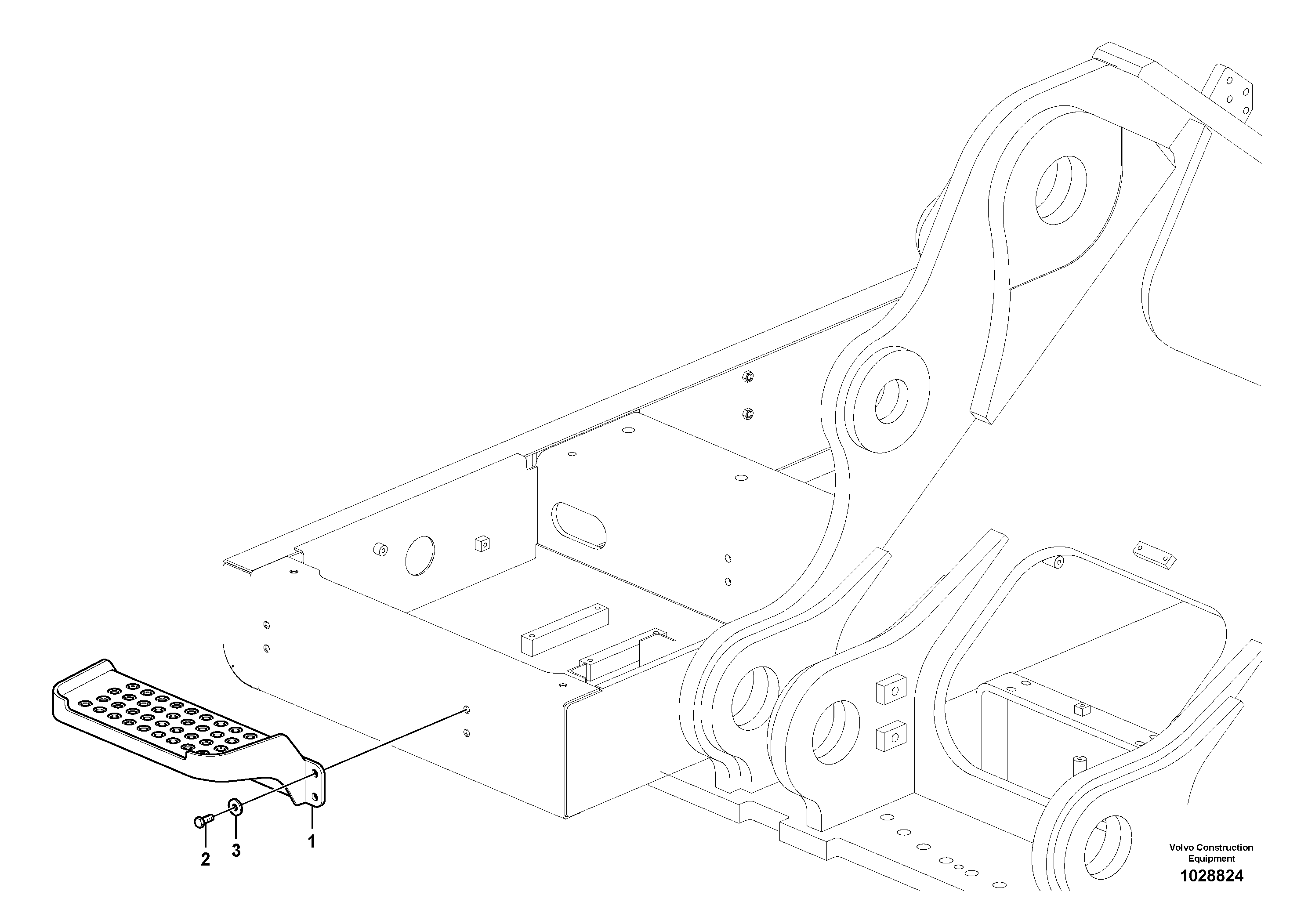 Схема запчастей Volvo EC700C - 13244 Foot step EC700C