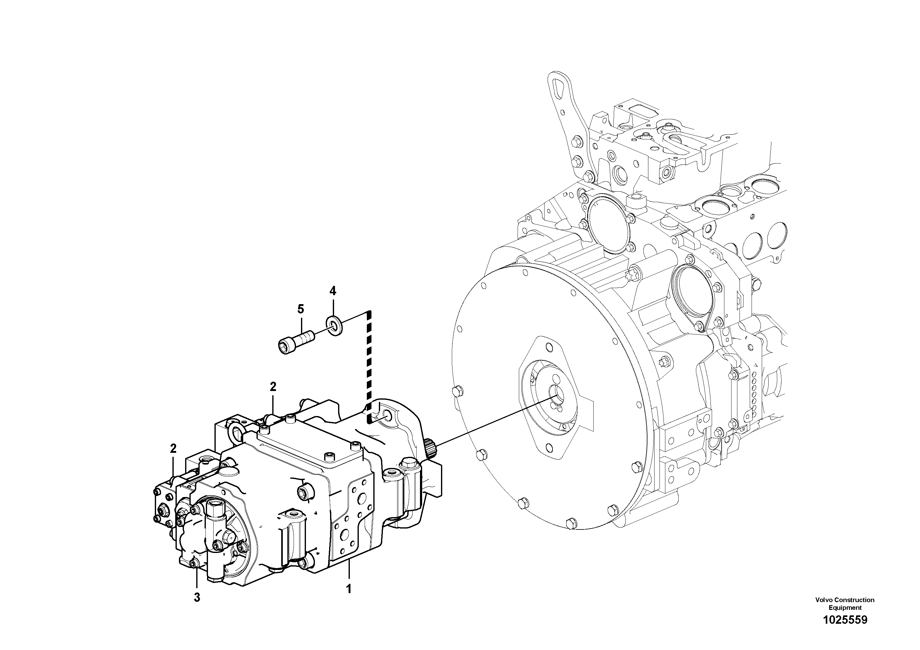 Схема запчастей Volvo EC140C - 57951 Pump installation EC140C