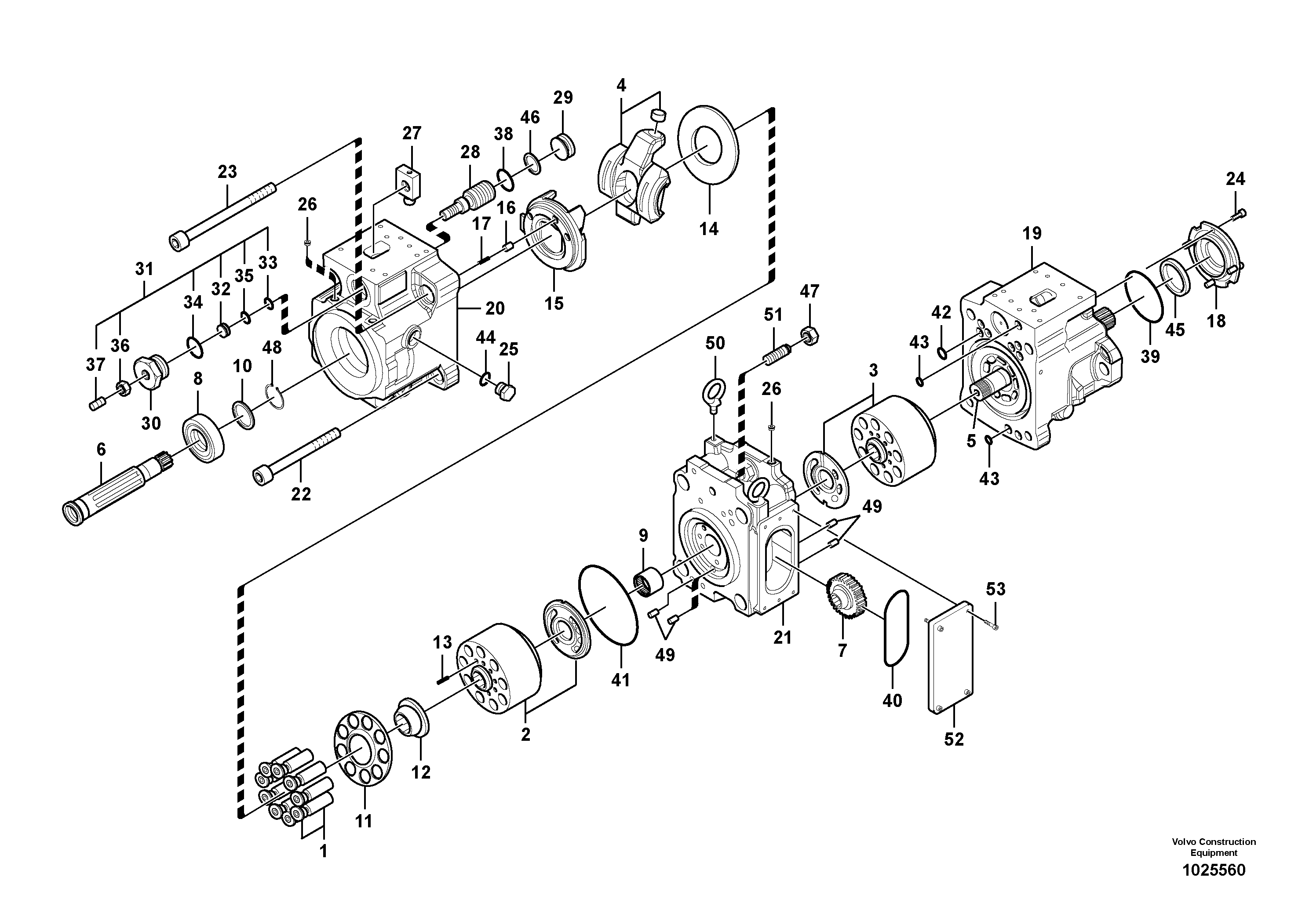 Схема запчастей Volvo EC140C - 95769 Гидронасос (основной насос) EC140C