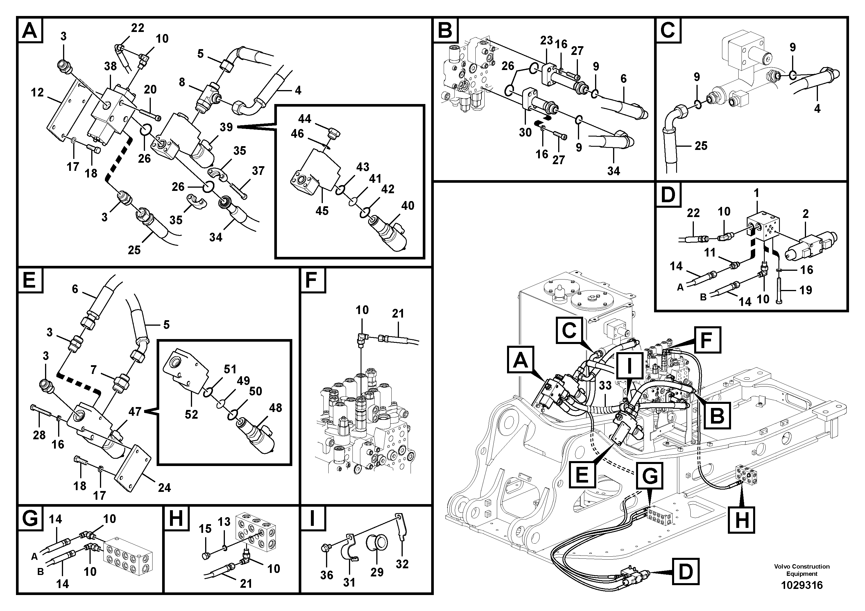 Схема запчастей Volvo EC140C - 6407 Servo system, hammer and shear EC140C