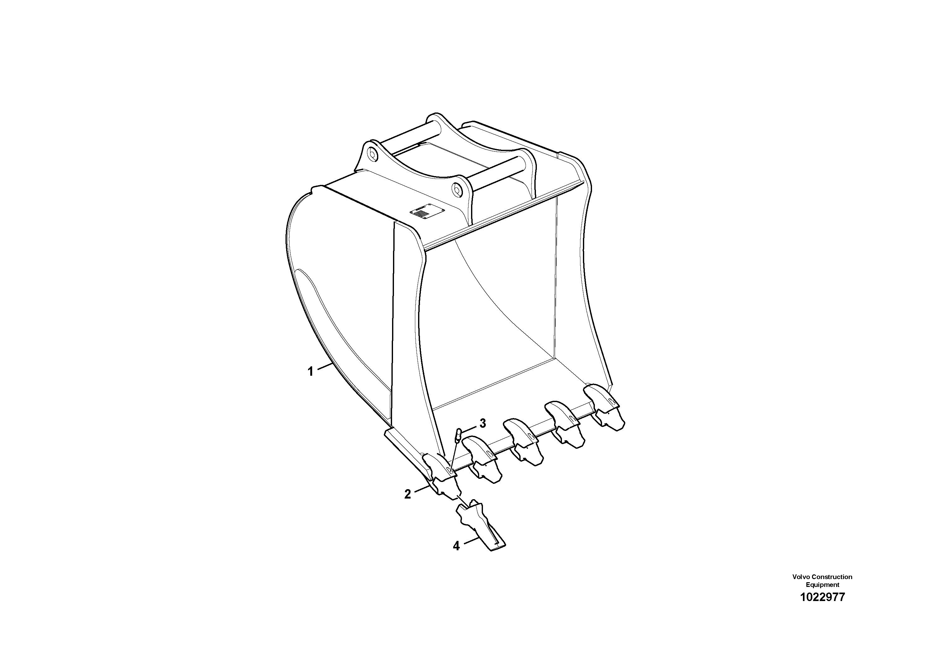Схема запчастей Volvo EC140C - 59351 Buckets for Quickfit EC140C