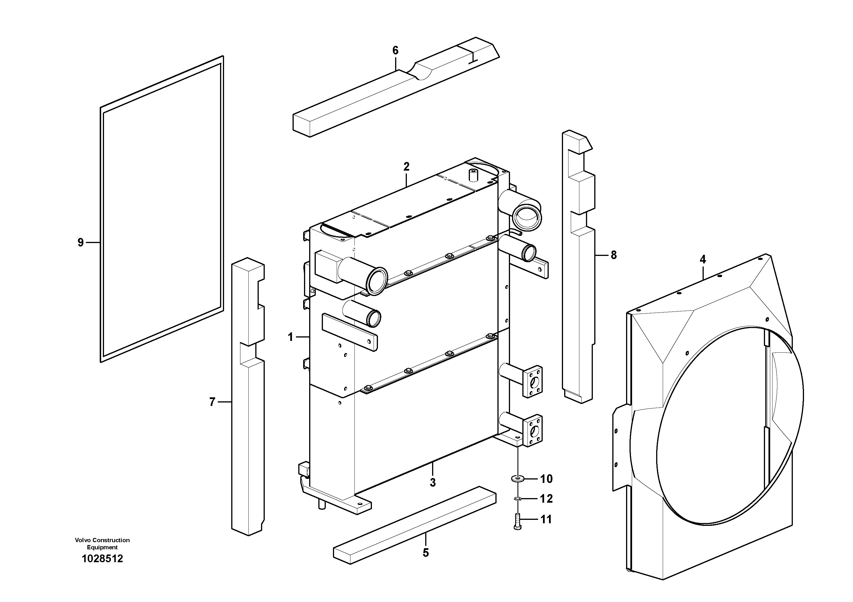 Схема запчастей Volvo EC140C - 74958 Радиатор EC140C