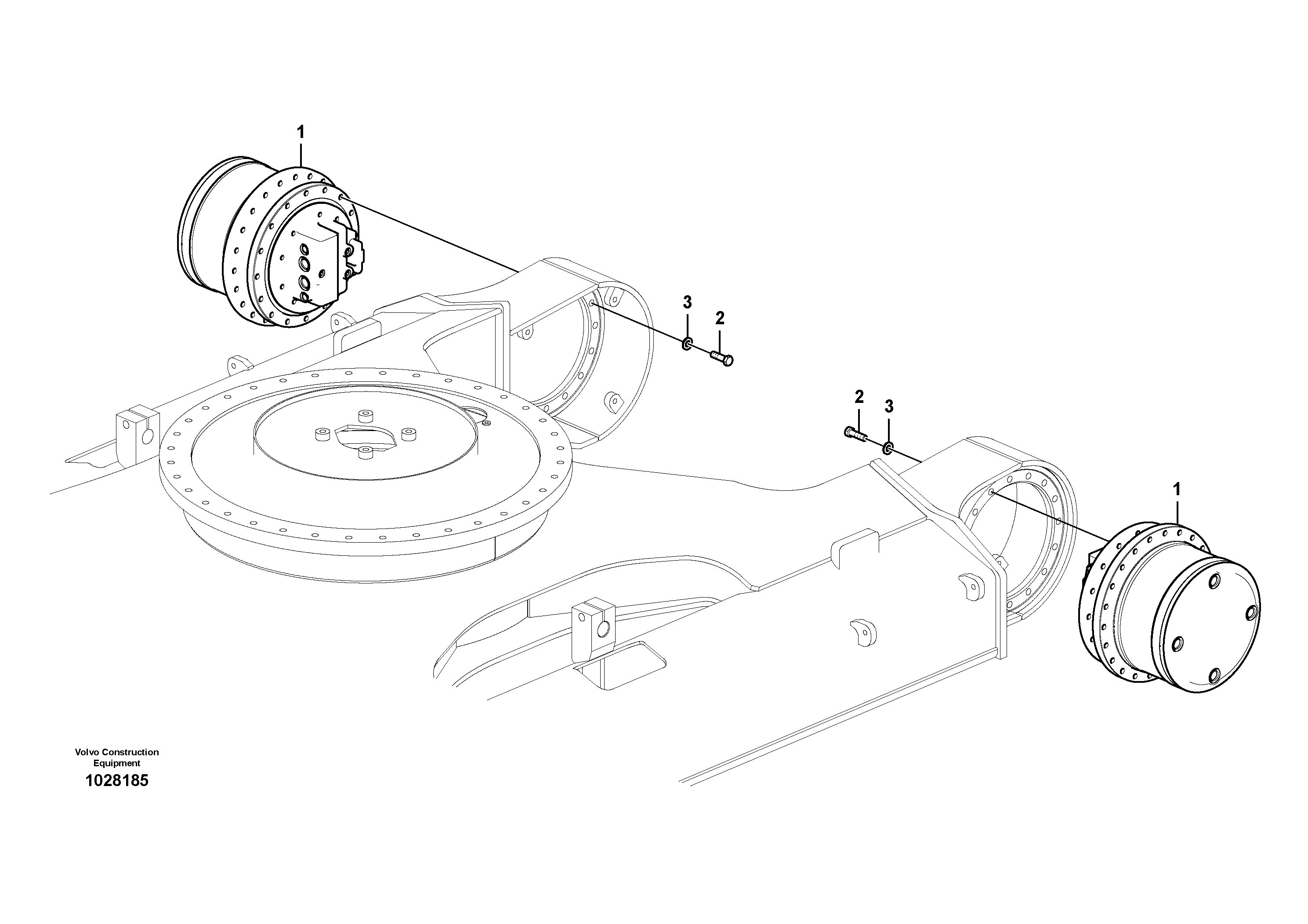 Схема запчастей Volvo EC140C - 18742 Travel motor with mounting parts EC140C