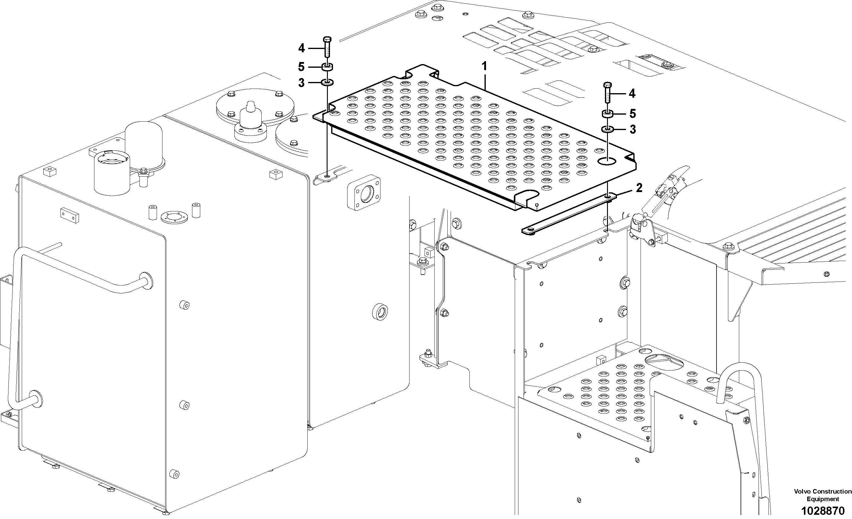 Схема запчастей Volvo EC140C - 56109 Cover, control valve EC140C