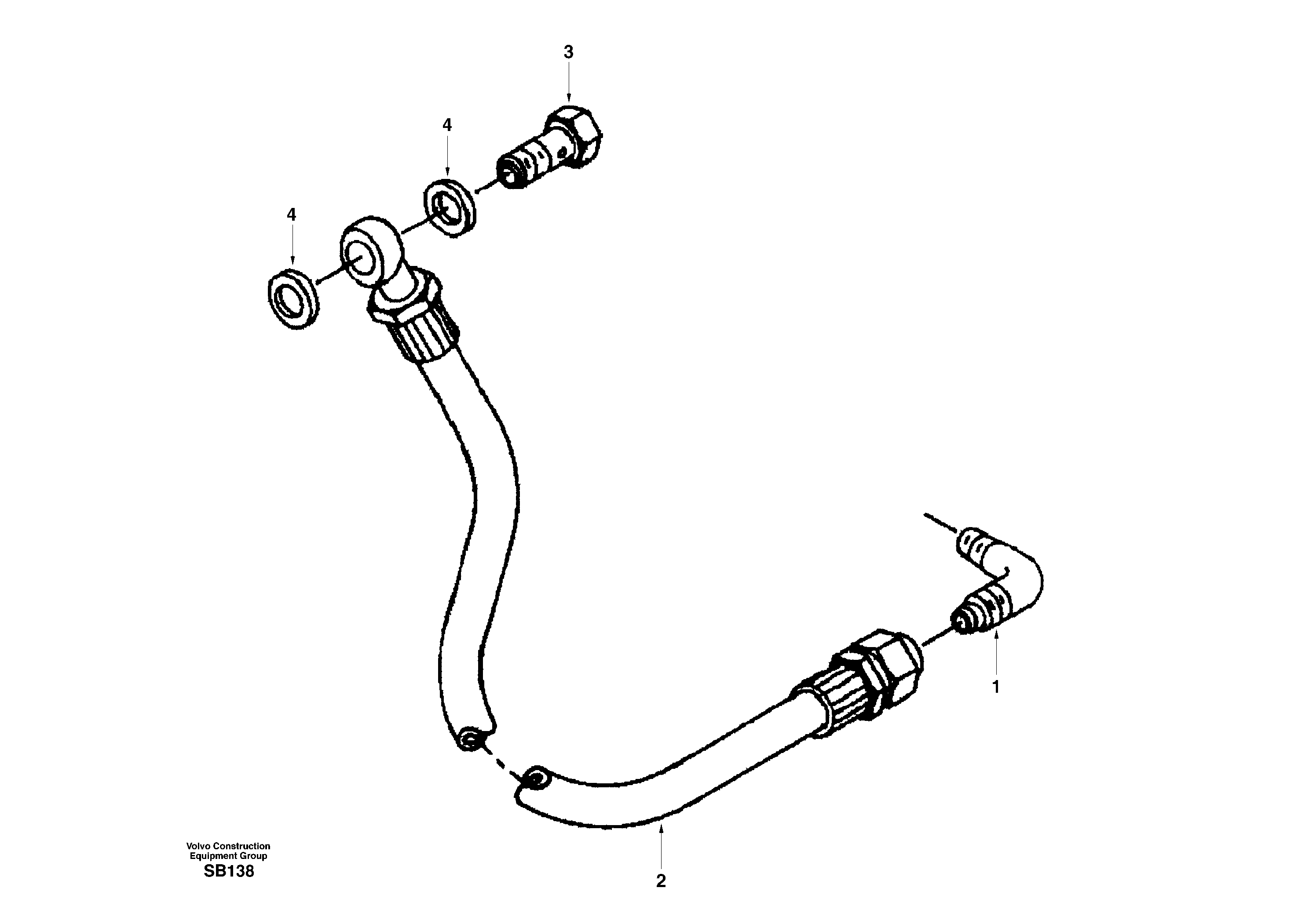 Схема запчастей Volvo EC240 - 33860 Fuel pipe - Fuel injection pump supply 