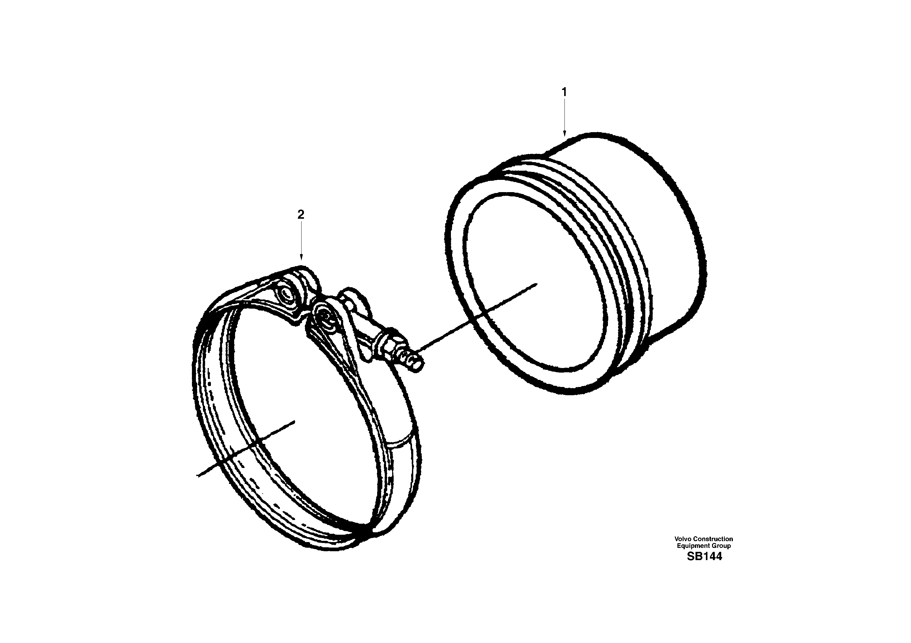 Схема запчастей Volvo EC240 - 18421 Exhaust connection 