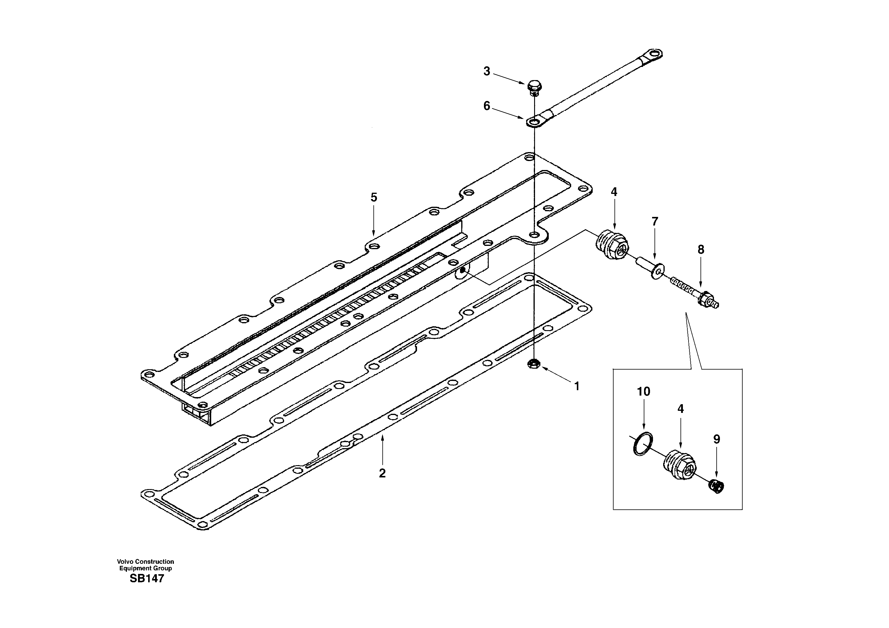 Схема запчастей Volvo EC240 - 18423 Inlet air heater 