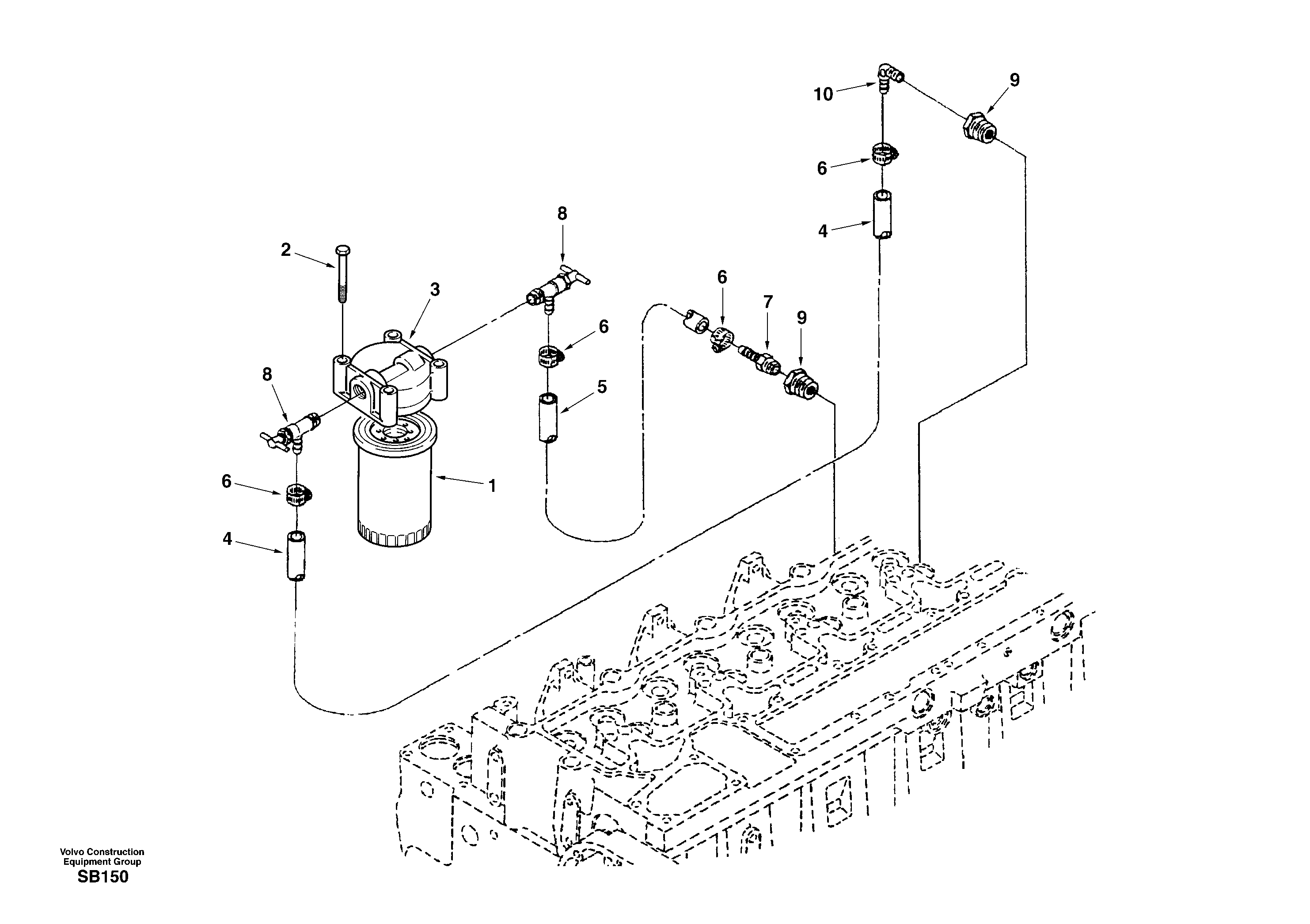 Схема запчастей Volvo EC240 - 40904 Coolant filter 