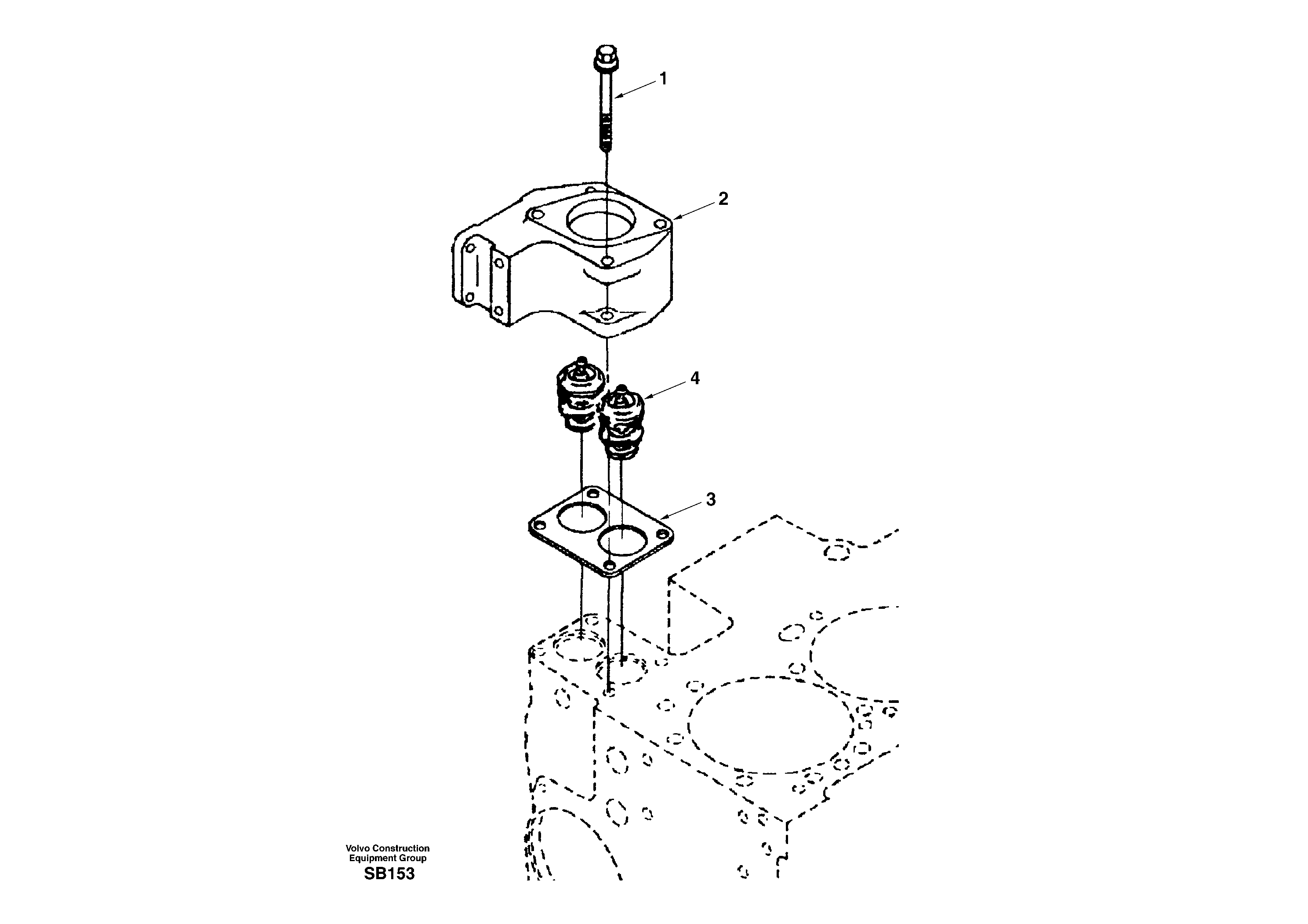 Схема запчастей Volvo EC240 - 18425 Thermostat housing 