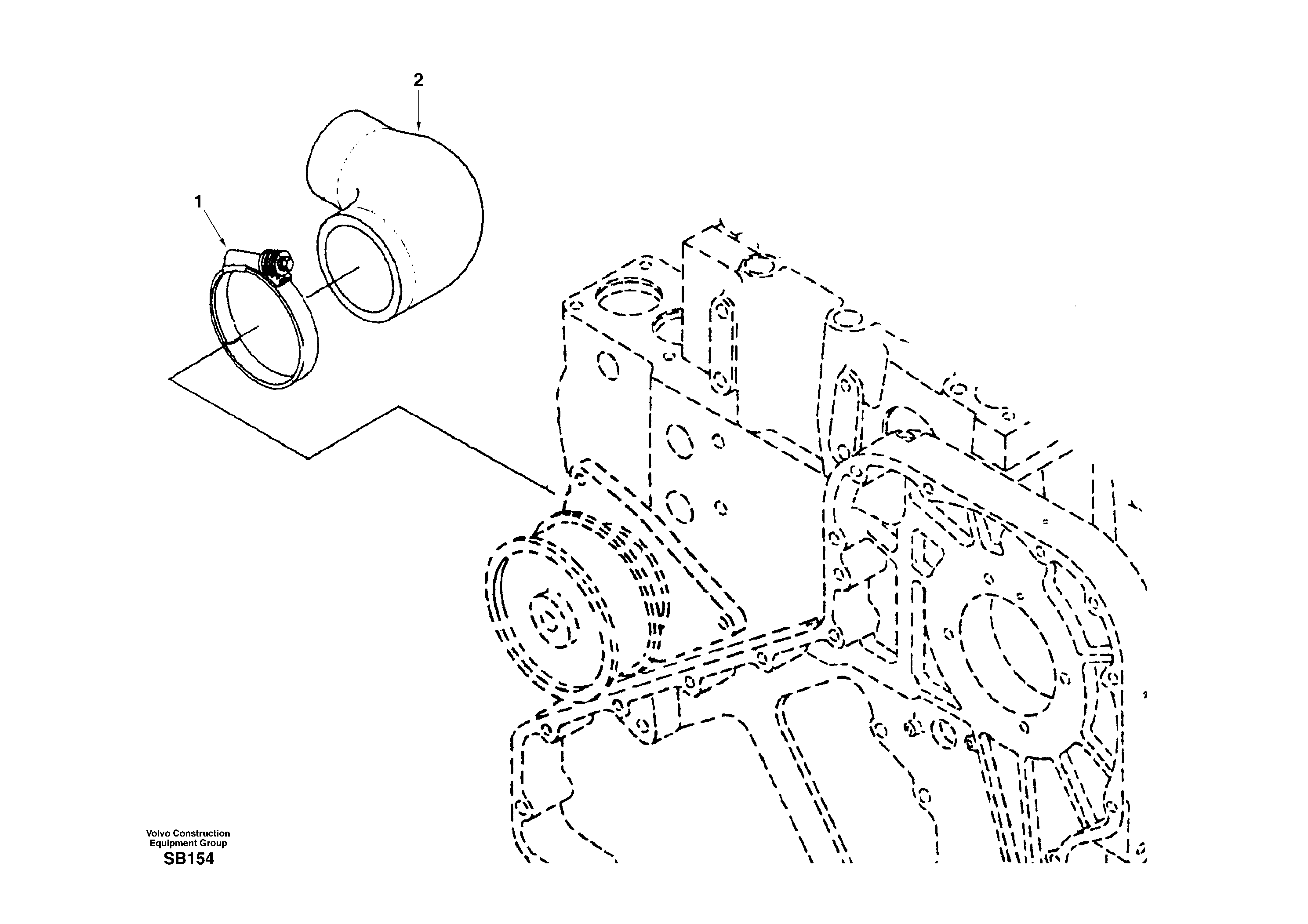 Схема запчастей Volvo EC240 - 18426 Water inlet connection 